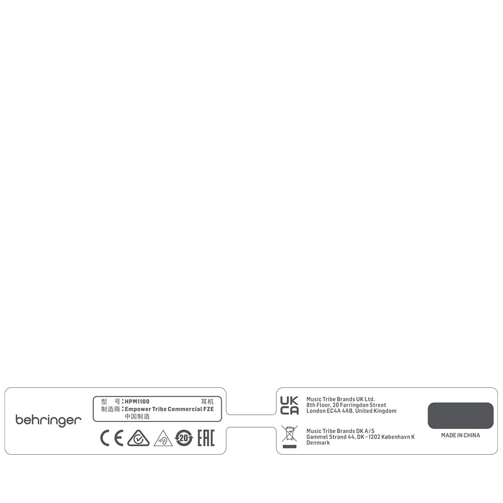 Behringer HPM1100 Professional Studio Headphones - High-Quality Sound for Music Production, DJing & Gaming - Noise Isolation & Comfortable Fit