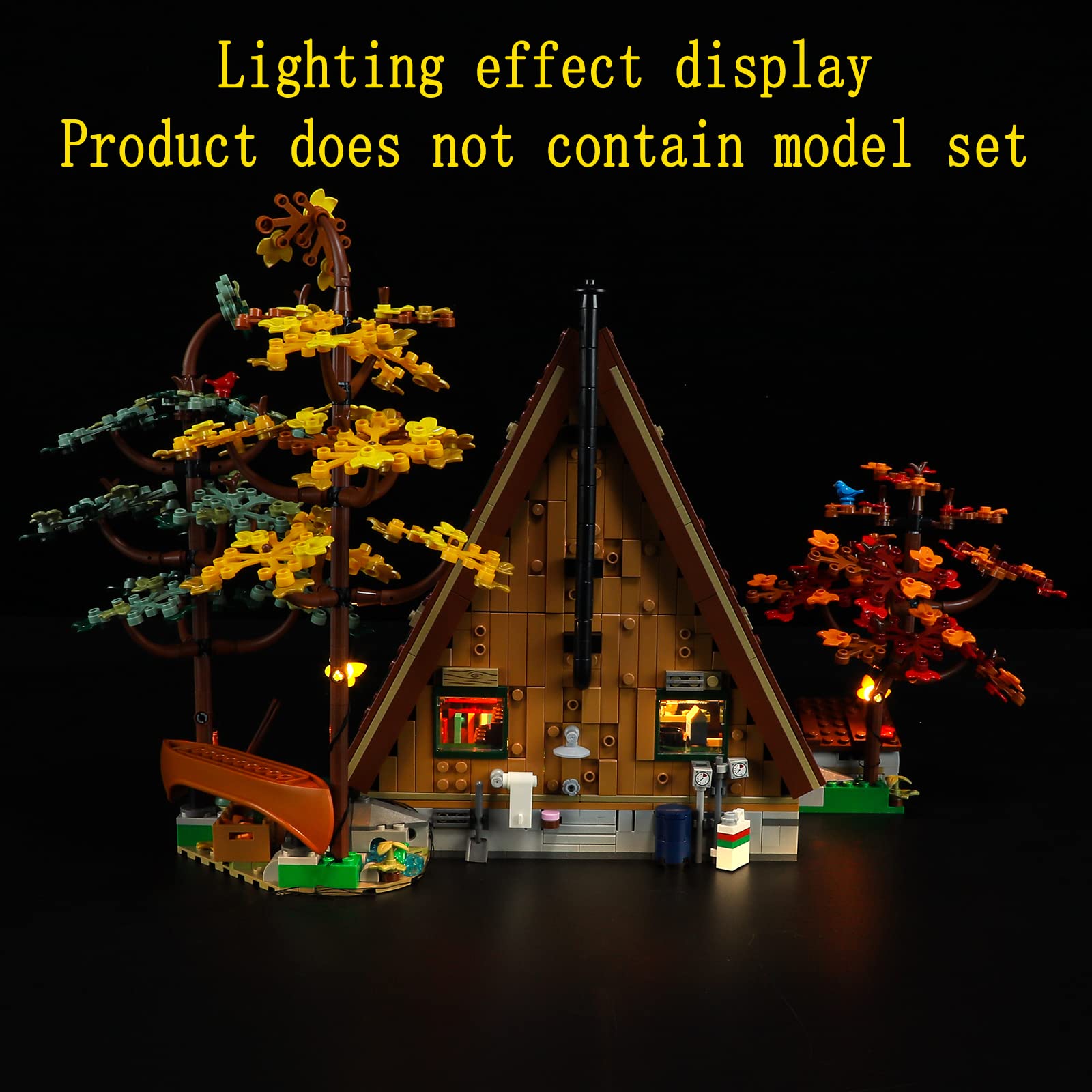 GEAMENT LED Lighting Kit for LEGO Ideas 21338 A-Frame Cabin - Compatible with Building Blocks (Model Not Included) - Perfect for Home Decoration, Gift Giving & LEGO Enthusiasts