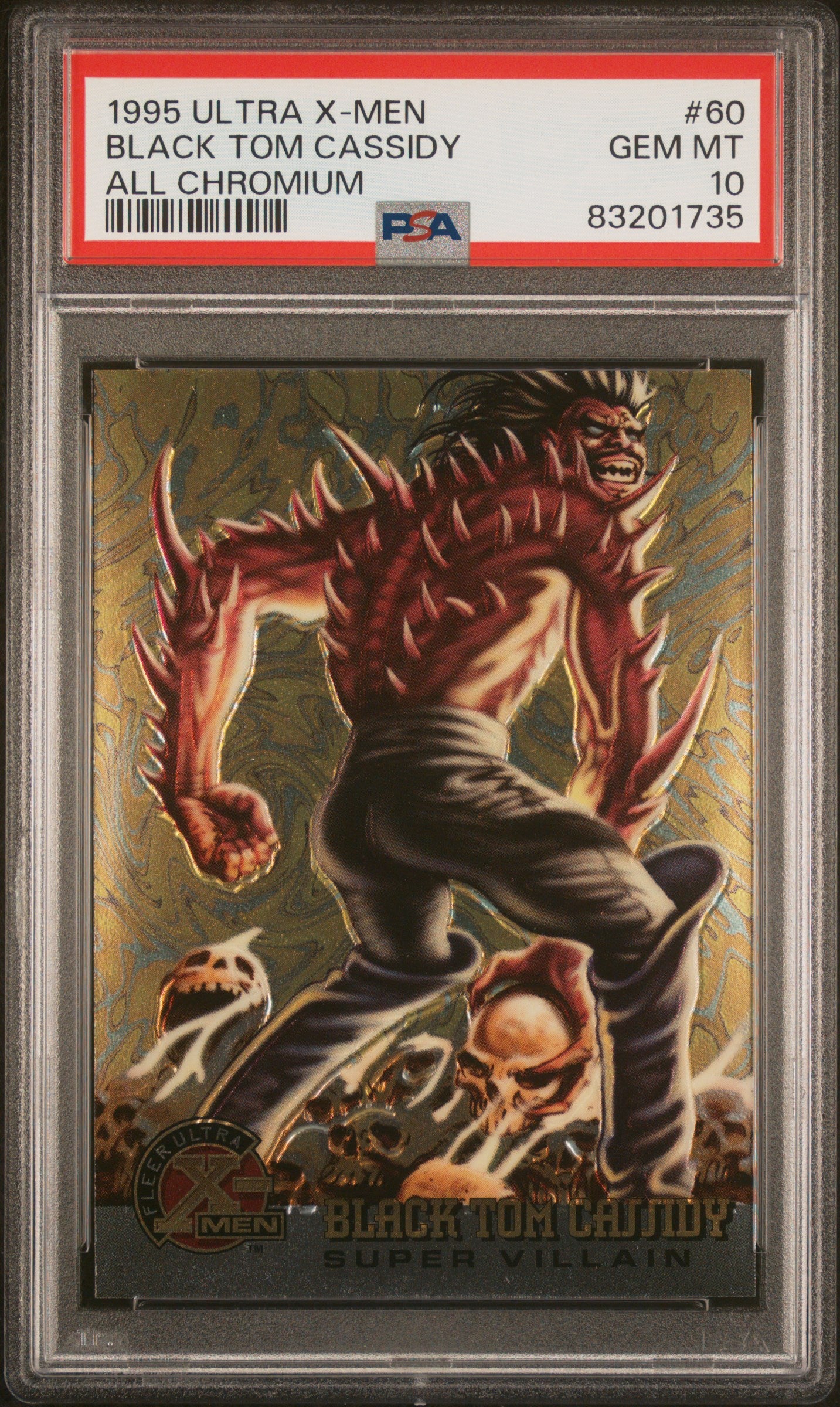 1995 ULTRA X-MEN Black Tom Cassidy All Chromium #60 PSA 10 Graded Card - Rare Collectible for Marvel Comics Fans & Investment
