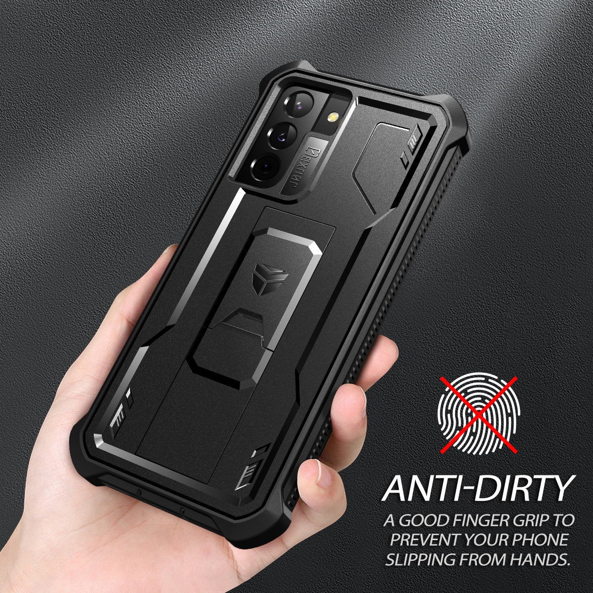 Durable Samsung Galaxy S21 Case with Screen Protector - Heavy Duty Shockproof Rugged Cover, Full Body Protection & Built-in Kickstand - Perfect for Outdoor Activities, Work & Travel