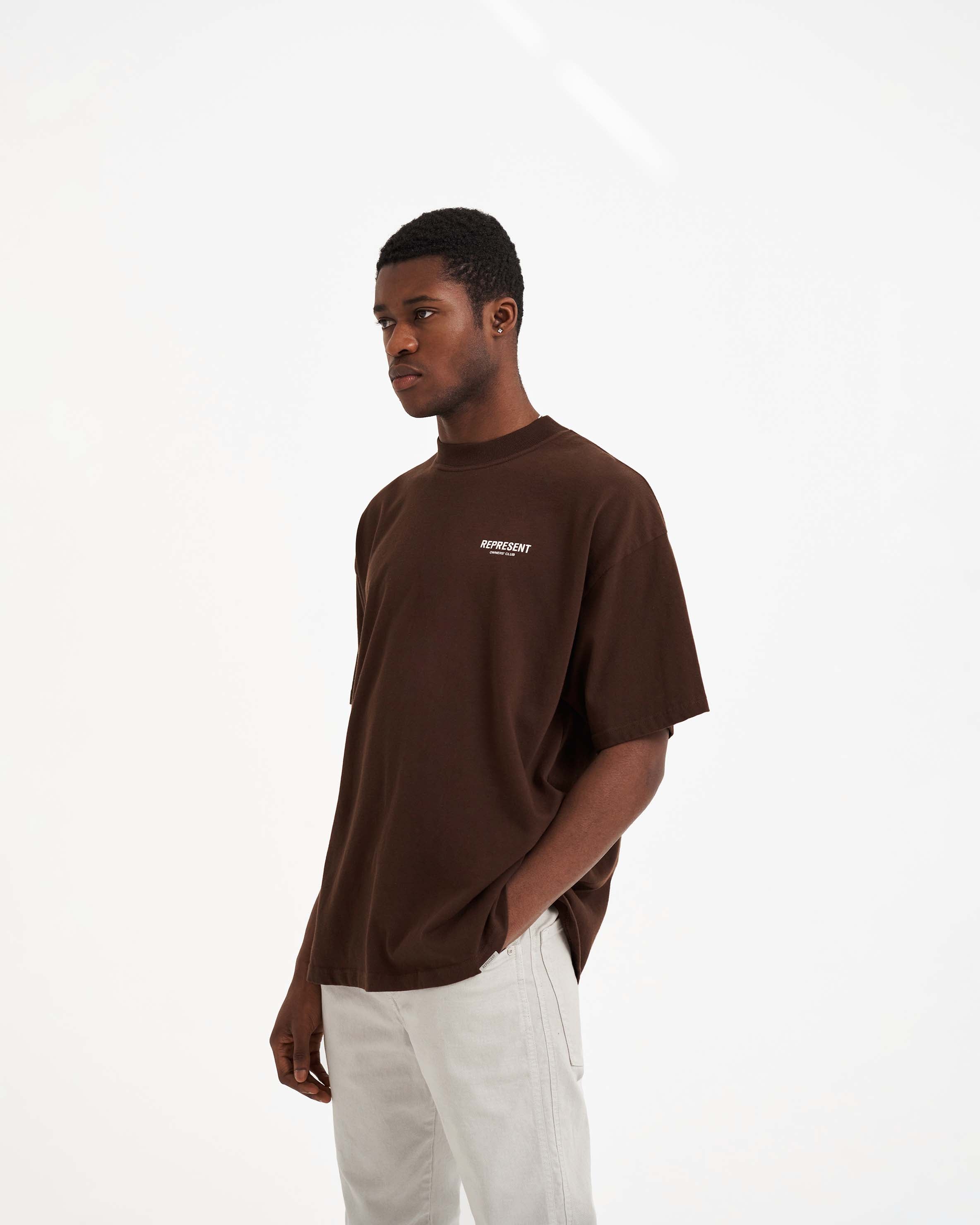 Represent Owners Club T-Shirt - Brown | Vintage Style Cotton Tee for Men & Women | Perfect for Casual Wear, Street Style & Everyday Outfits