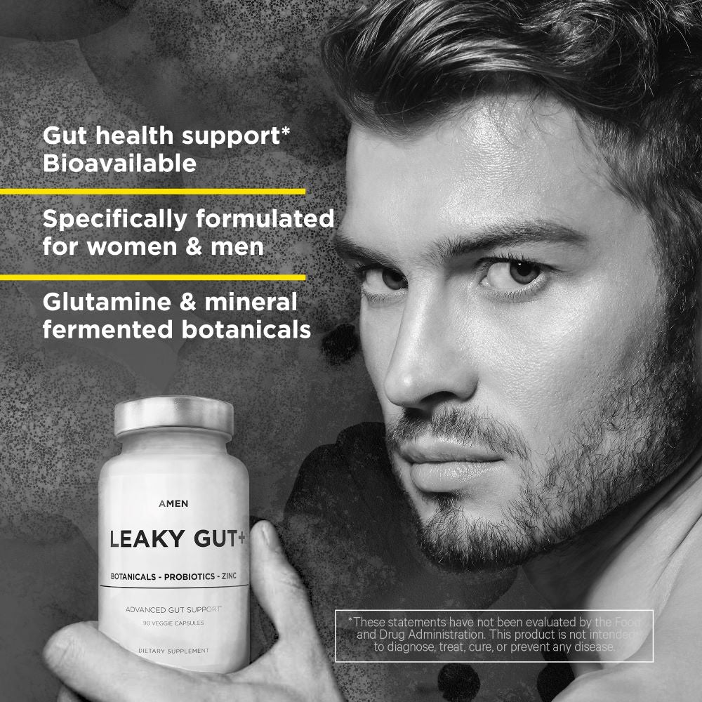 Codeage Amen Leaky Gut Support Supplement - Gut Health & Digestion Aid for Men & Women - Supports Intestinal Barrier & Immune System - Perfect for Gut Repair & Digestive Wellness