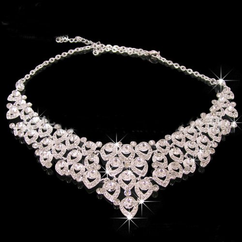 Crystal Bridal Jewelry Set - Elegant Necklace & Earrings for Weddings, Parties & Special Occasions | Classic Wedding Accessories & Formal Event Jewelry