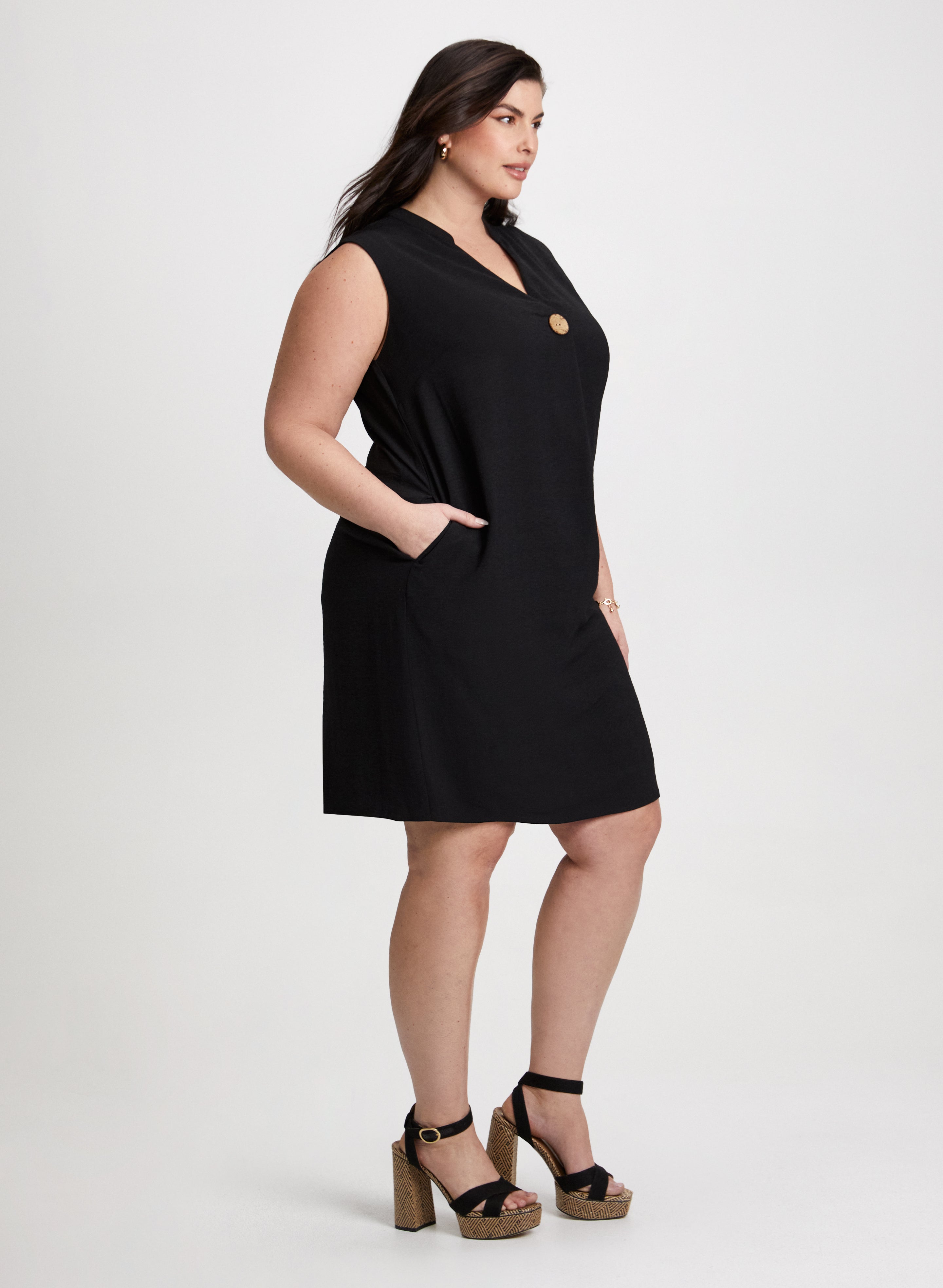 Elegant Decorative Button Dress for Women - Stylish Floral Print A-Line Dress for Casual Wear, Office, and Special Occasions