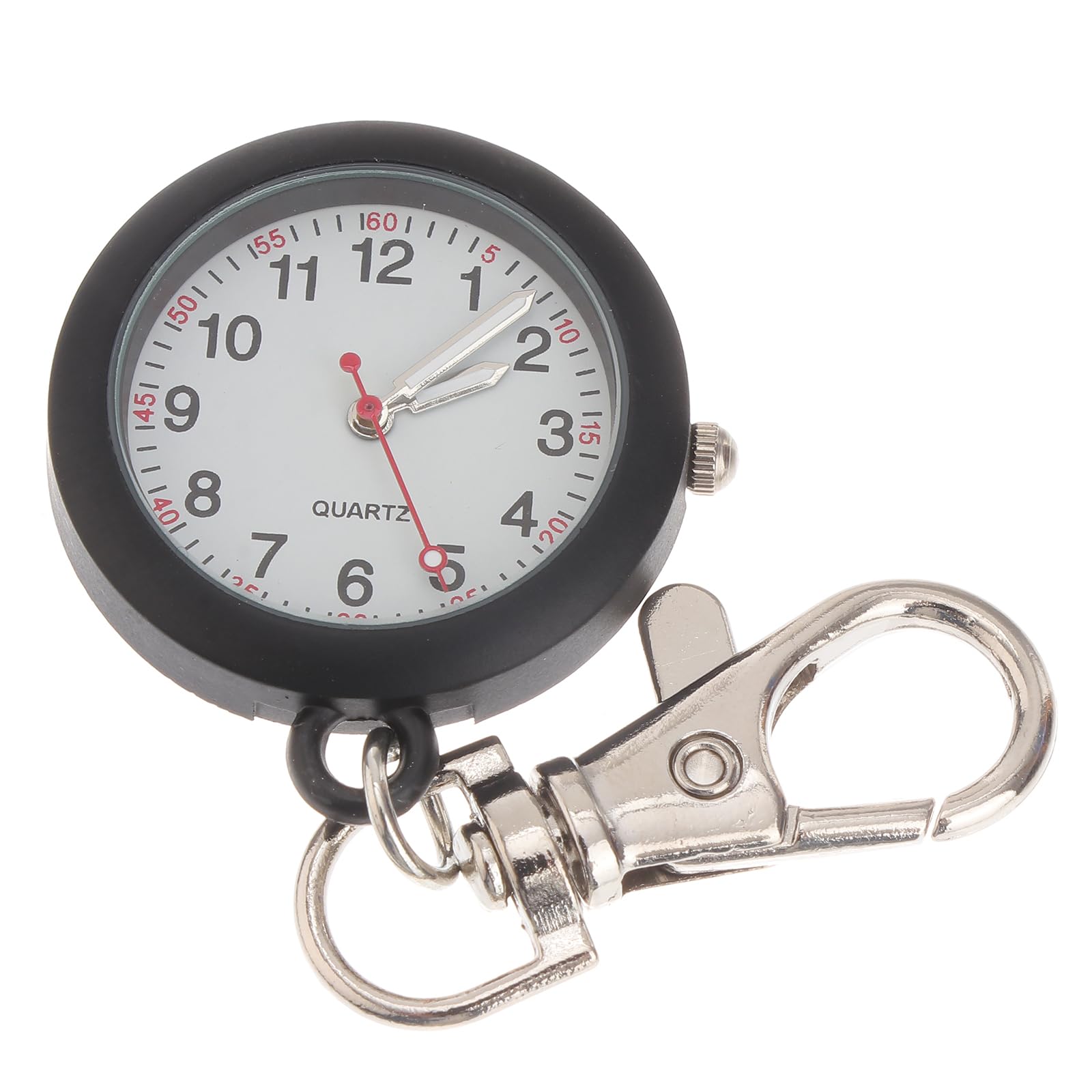 Balacoo Clip On Pocket Watch - Digital Nurse Watch for Women & Men, Portable Badge Watch with Hanging Clip for Nurses, Doctors & Medical Professionals (Black) | Ideal for Hospital Shifts, Clinical Work & Healthcare Settings