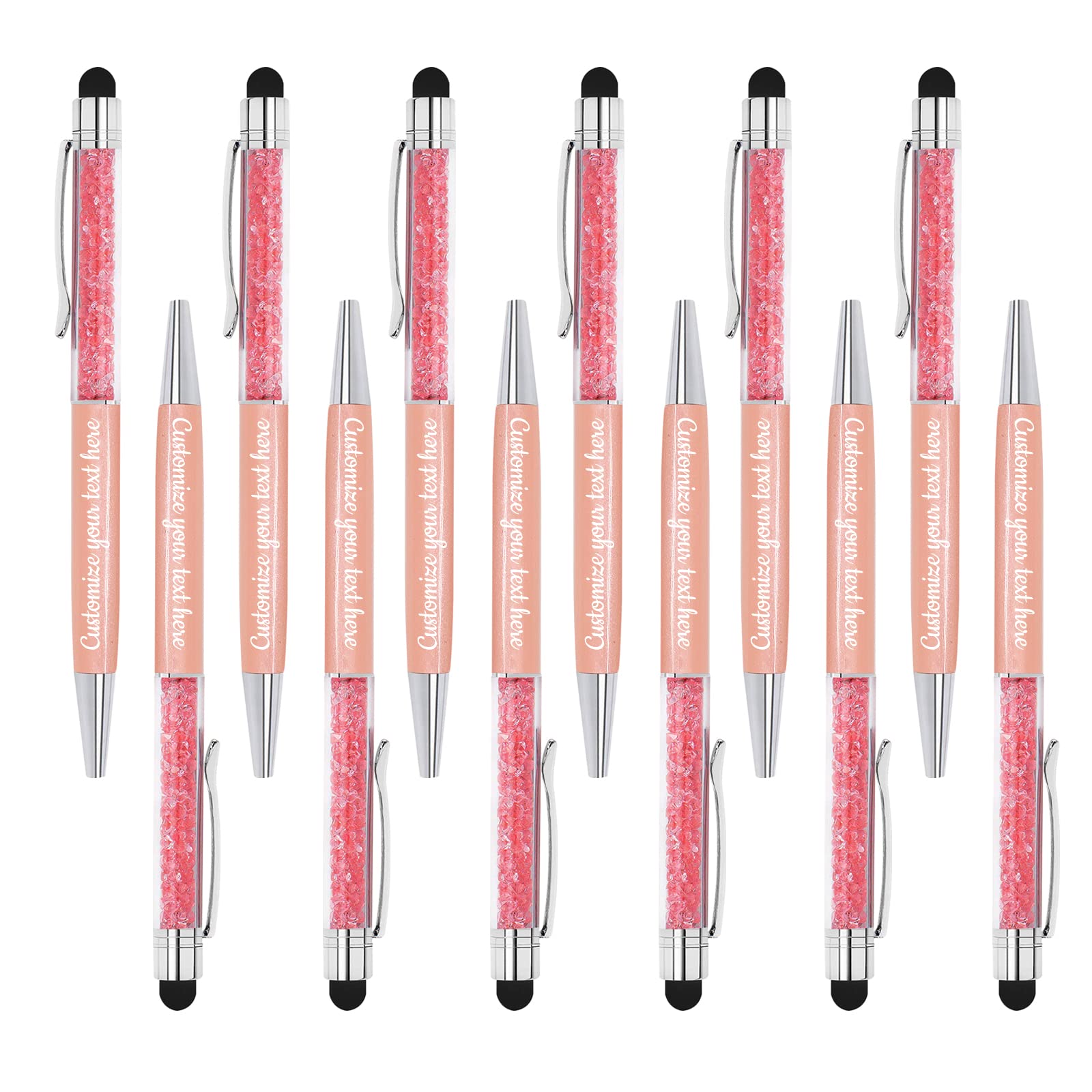 Custom Ballpoint Pens with Business Name - 216 Pack, Black Ink, Personalized Text Engraving - Ideal for Corporate Gifts, Promotions & Office Supplies