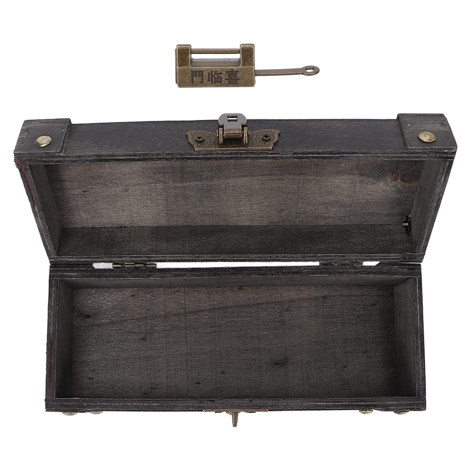 Vintage Wooden Storage Box - Antique Style Wear-Resistant Sturdy Decorative Box for Home, Office, Photo Studio | Perfect for Organizing Jewelry, Photos, Keepsakes & Desk Decor