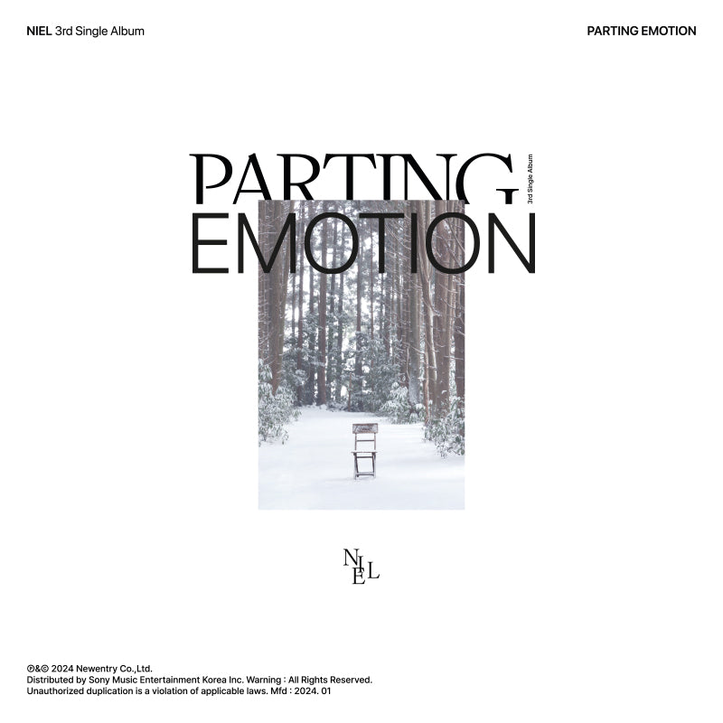 NIEL 3rd Single Album 'Parting Emotion' - K-Pop Music for Fans, Gifts, and Emotional Moments
