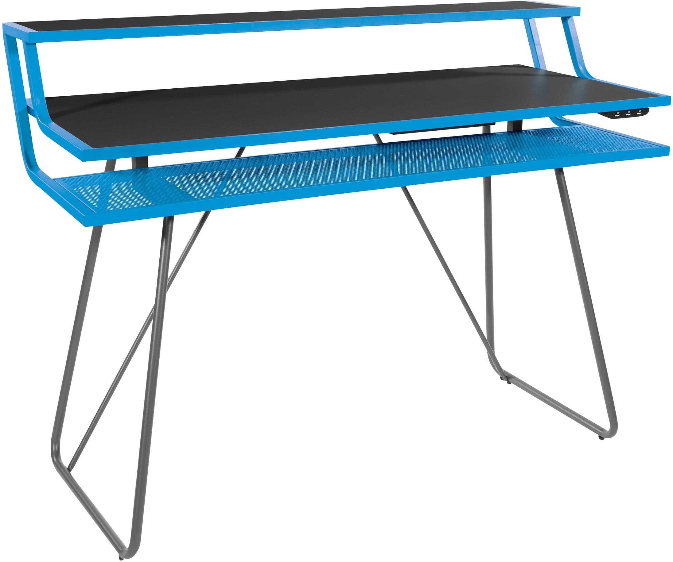 Office Star Glitch Battlestation Gaming Desk [GLI25] - Ergonomic Computer Desk for PC & Console Gamers - Perfect for Home Office, Streaming Setup & Esports Gaming