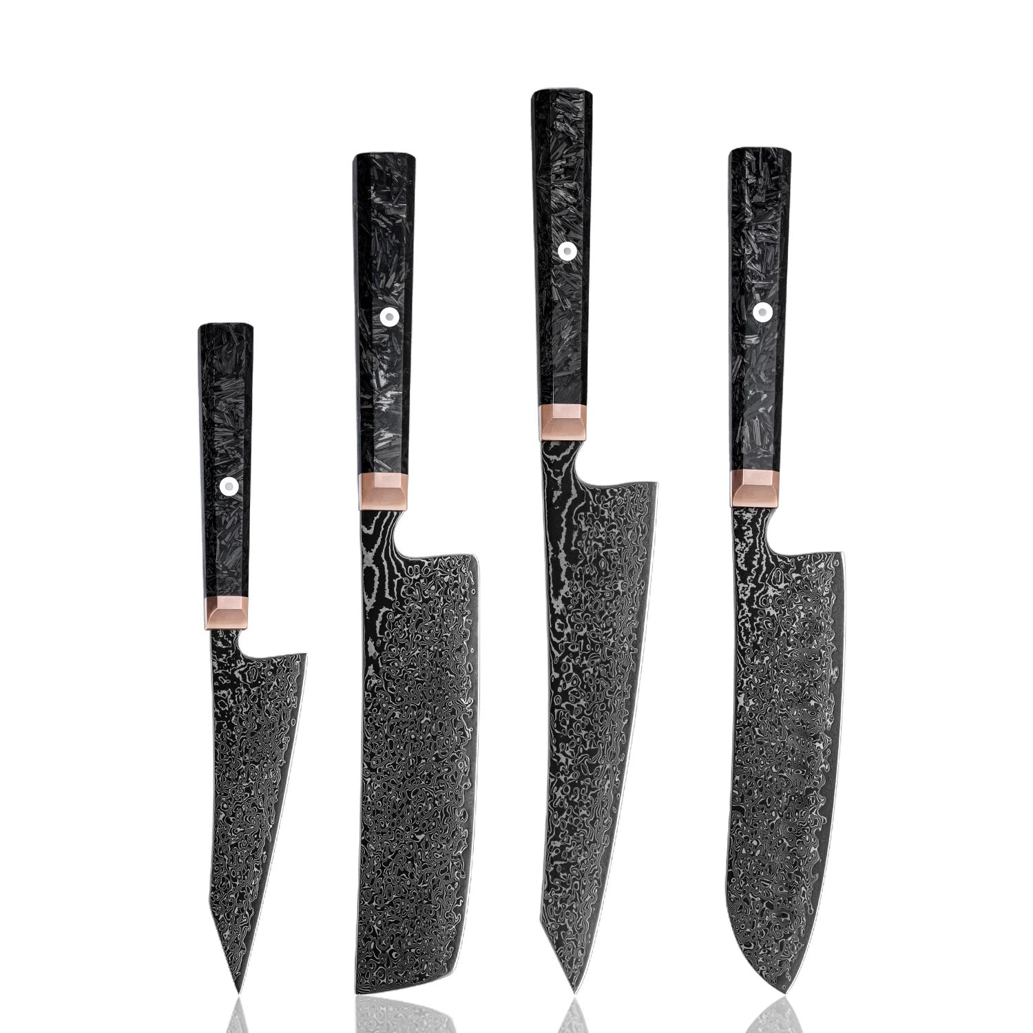 Premium Japanese Raven Knife - VG10 Damascus Steel Blade with Carbon Fiber Handle - Ideal for Sushi, Meat Cutting & Professional Chefs
