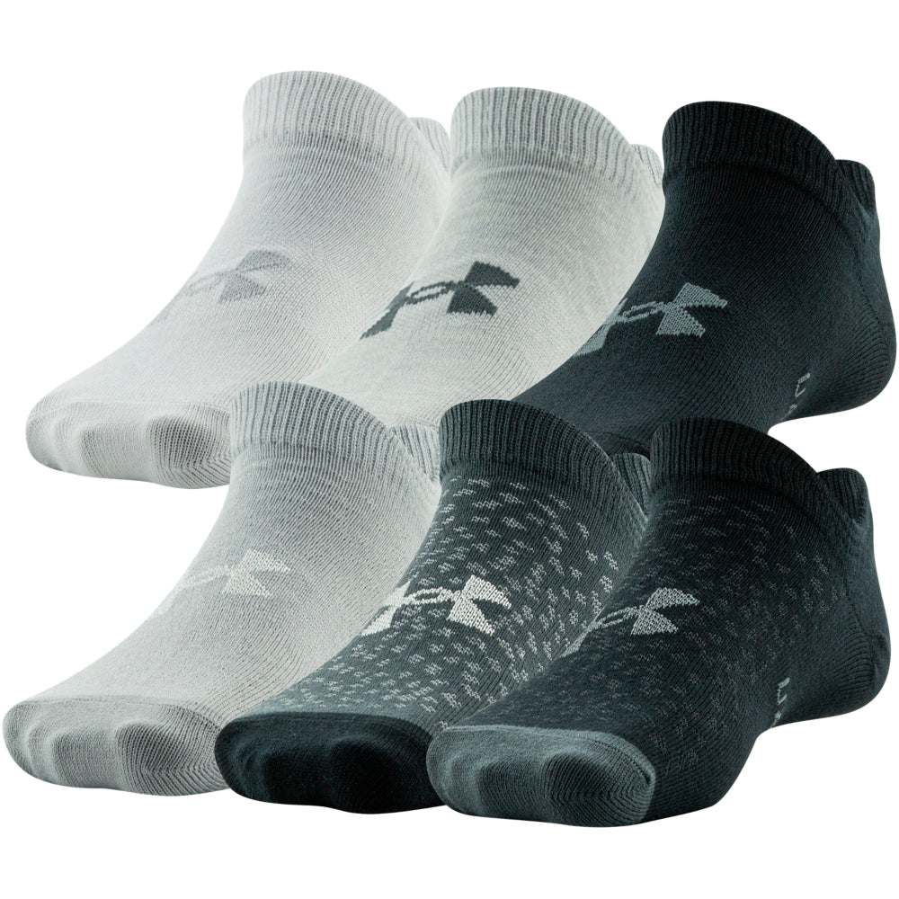 Under Armour Youth Essential No Show Socks 6-Pack for Girls - Breathable & Cushioned Athletic Socks for Running, School & Everyday Comfort