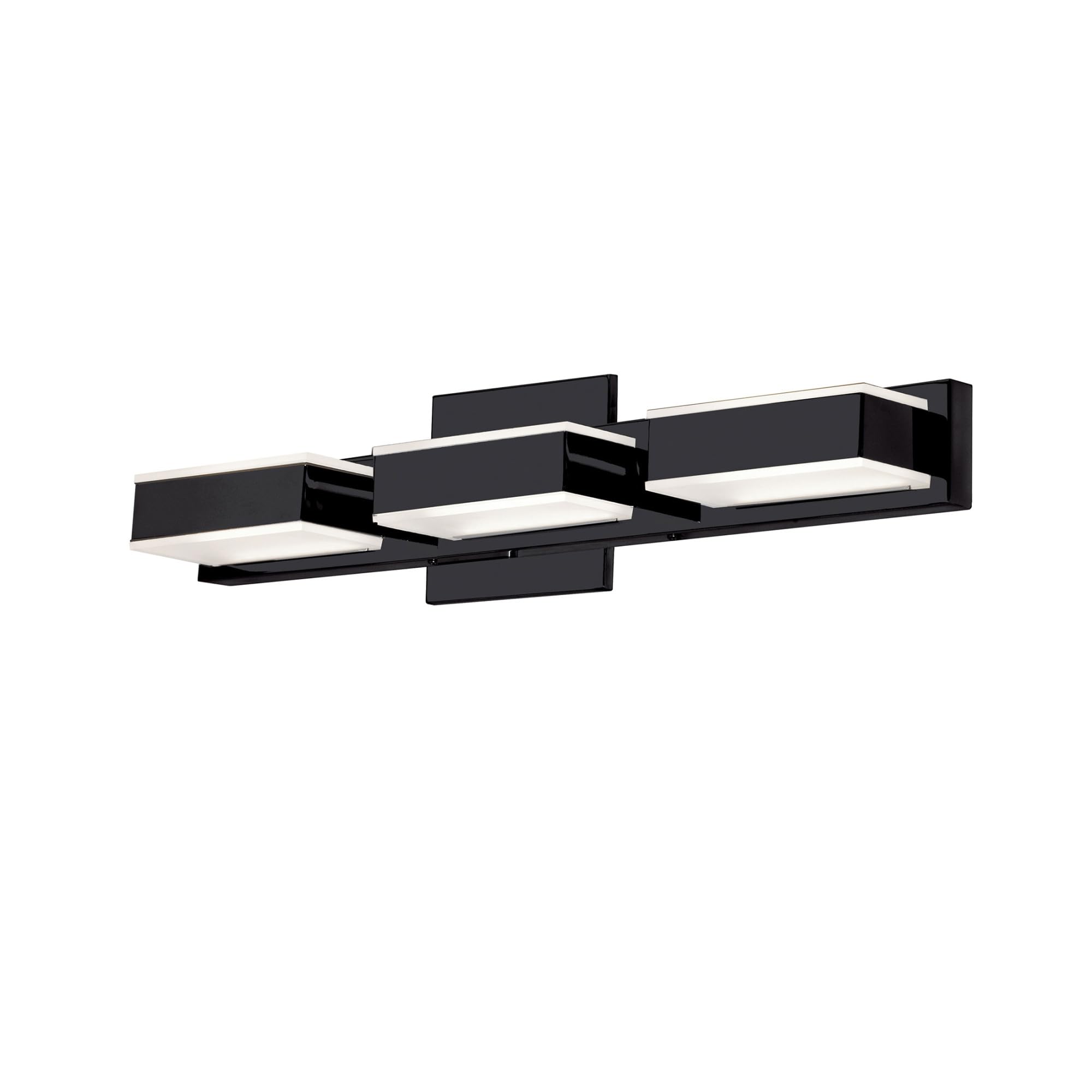 Dainolite Modern LED Vanity Light Fixture - 3W Close-to-Ceiling Bathroom Lighting, Black | Perfect for Contemporary Bathrooms, Powder Rooms & Dressing Areas
