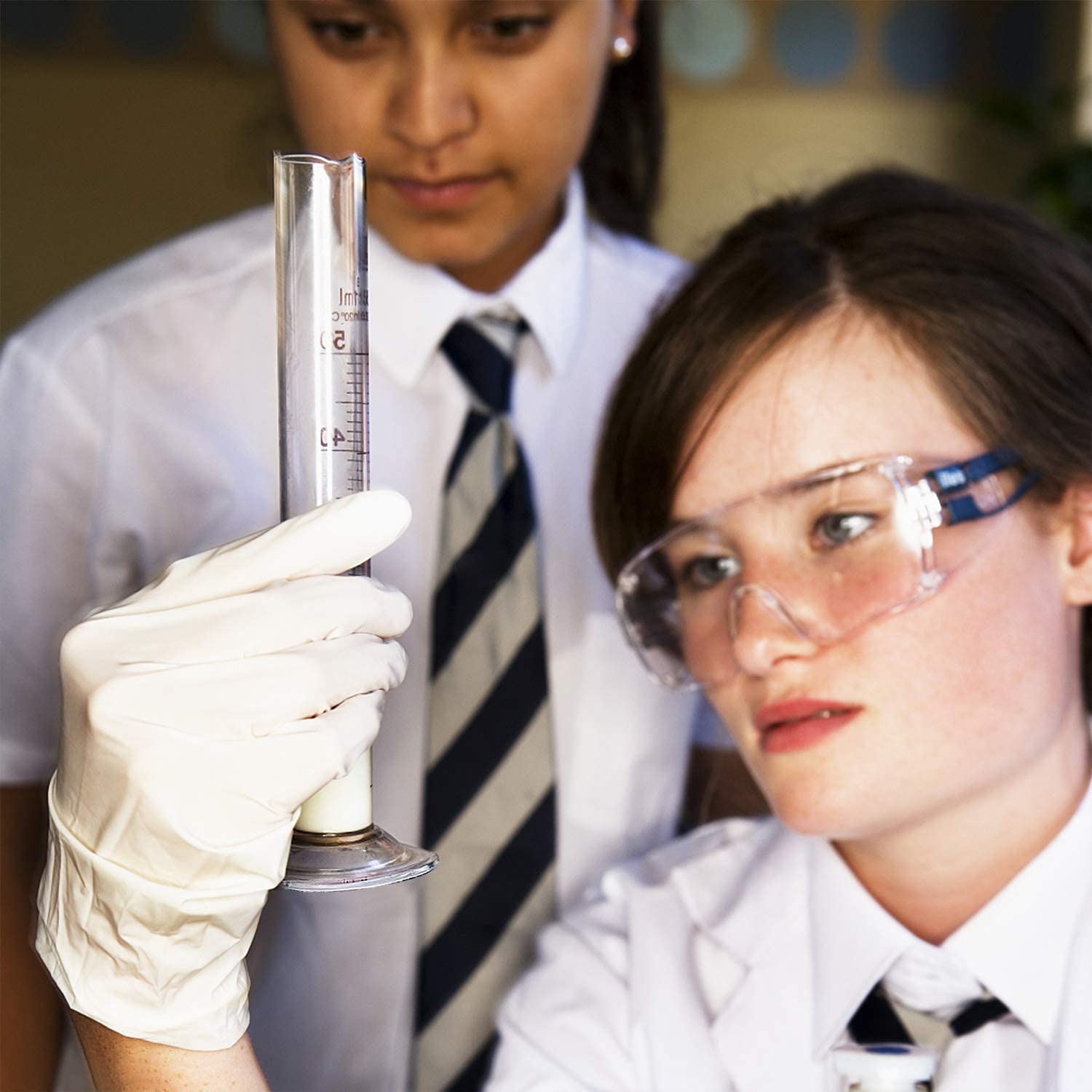 SPYLX 5ml Borosilicate Glass Measuring Cylinder - Heavy Duty, Reusable, Single Metric Graduated Cylinder for Laboratory Tests & Science Experiments - Perfect for Chemistry, Biology & School Labs