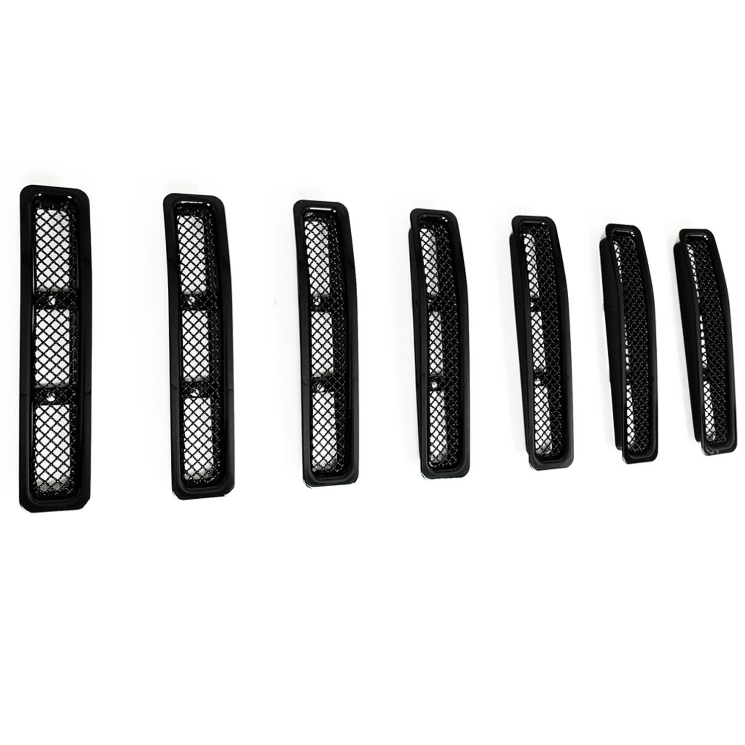 Black Stainless Steel Wire Mesh Grille for Jeep Wrangler (42-0523B) - Durable Off-Road Protection & Custom Style Upgrade