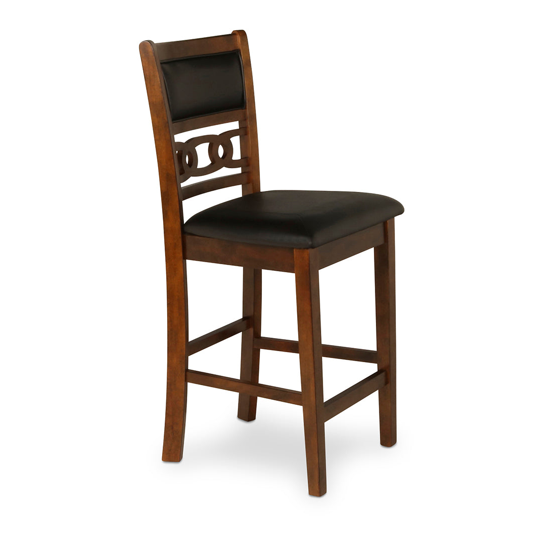 Brown Gia Counter Height Chair - Stylish Bar Stool for Kitchen Island, Breakfast Nook & Home Bar Seating