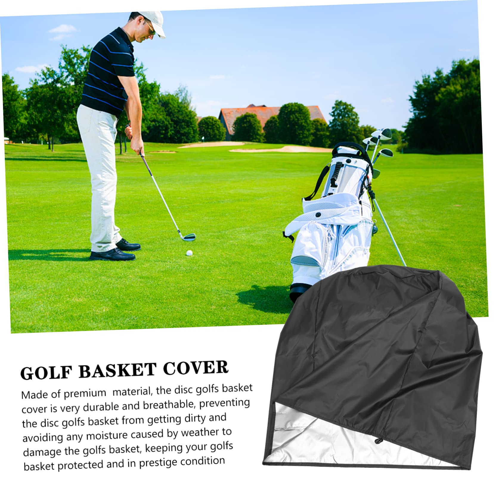 Premium Golf Basket Cover & Disc Golf Backpack Protector - Waterproof, Washable Polyester for Golf Accessories, Smoker Cover & Fire Pit Hood - Perfect for Rain Protection & Outdoor Use