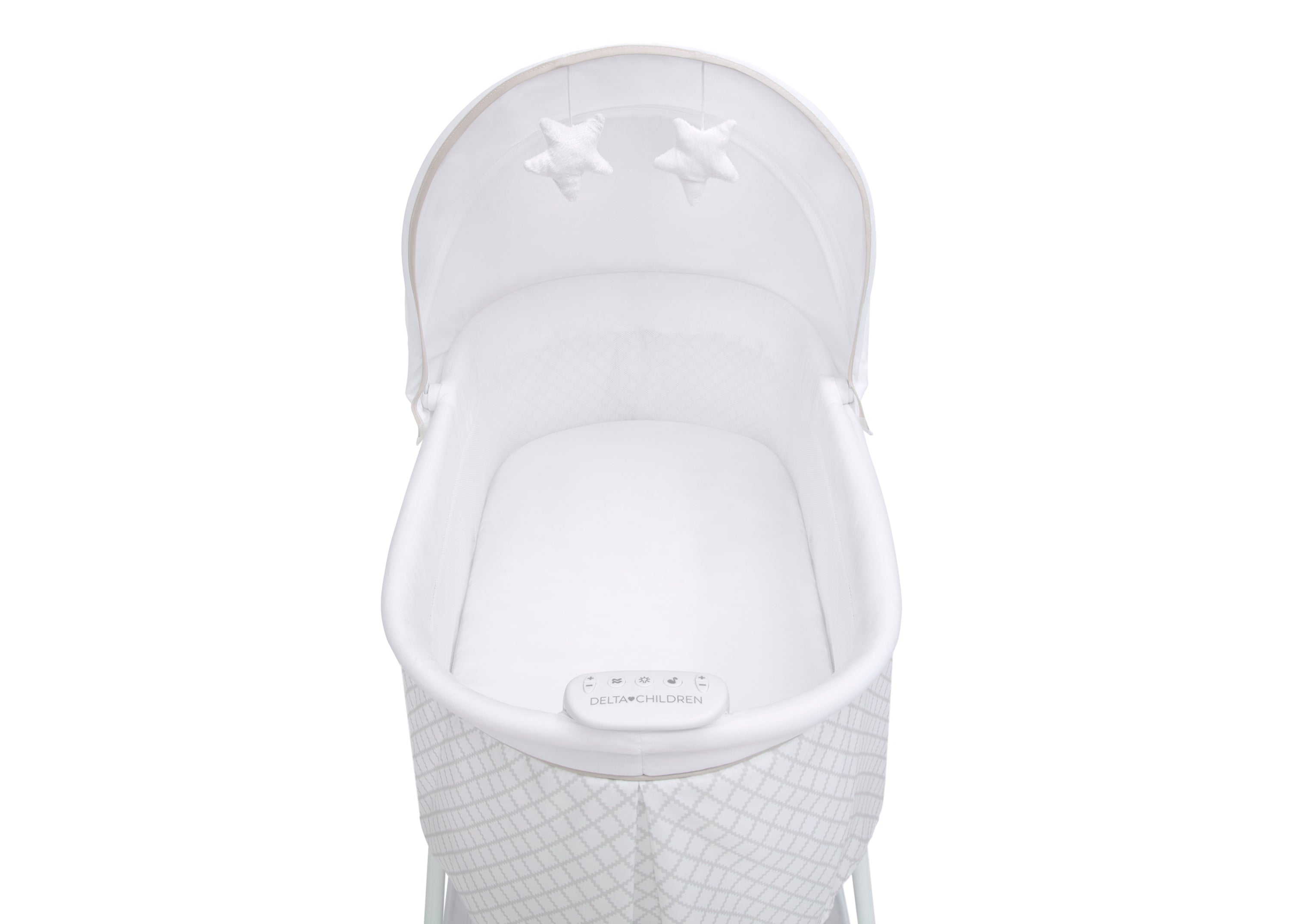 Premium Deluxe Soothing Dreams Bassinet - Ultra Soft Baby Crib with Gentle Rocking Motion & Night Light - Perfect for Nursery, Bedroom Co-Sleeping & Newborn Naptime