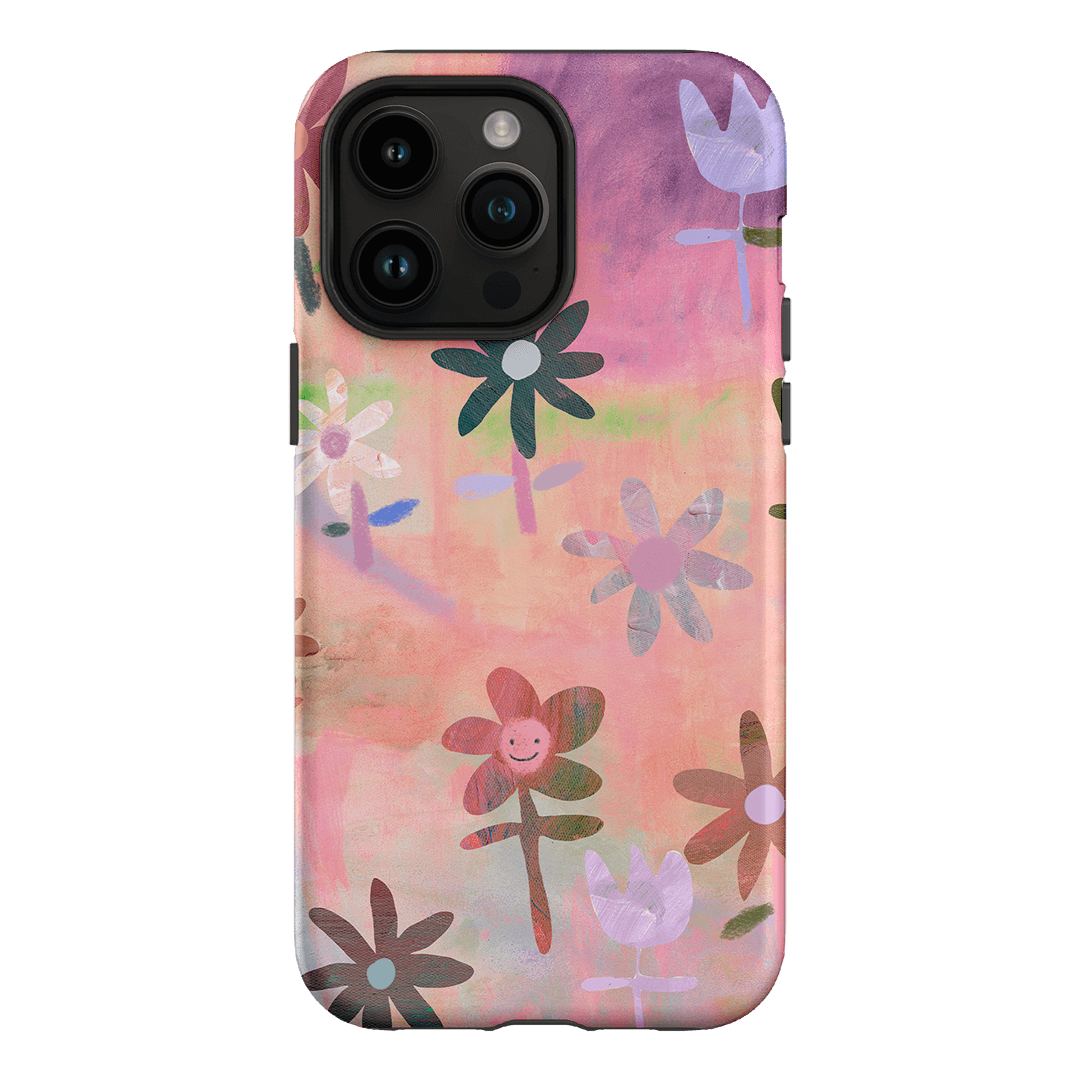 Premium Lazy Daisy Floral Phone Case - Shockproof & Slim Design for iPhone 15/14/13/12/Pro/Max - Perfect for Everyday Use, Travel & Outdoor Activities