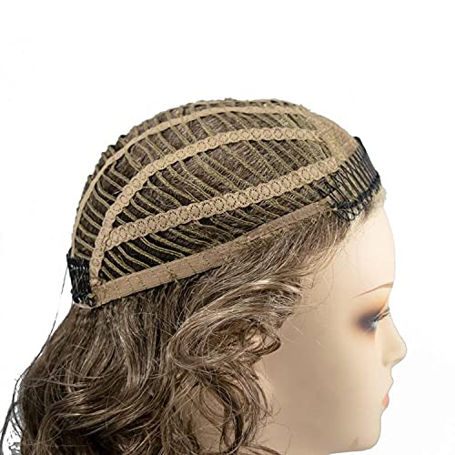 Poppy 3/4 Cap Wig - Rocky Brown Synthetic Curly Hairpiece with Jaw Comb | 14