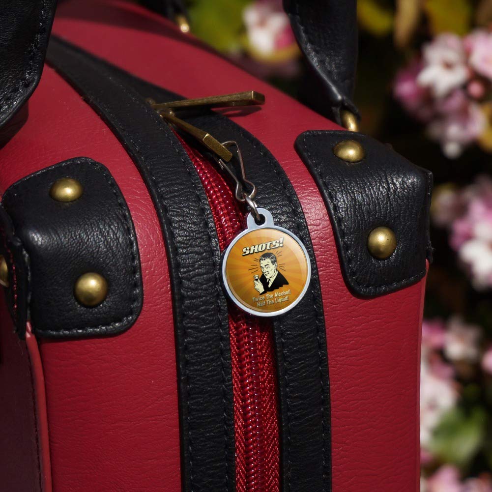 GRAPHICS & MORE Shots Twice the Alcohol Half Liquid Funny Humor Zipper Pull Charm - Perfect for Jackets, Handbags, Purses, Luggage & Backpacks - Great Gift for Parties and Travel Accessories