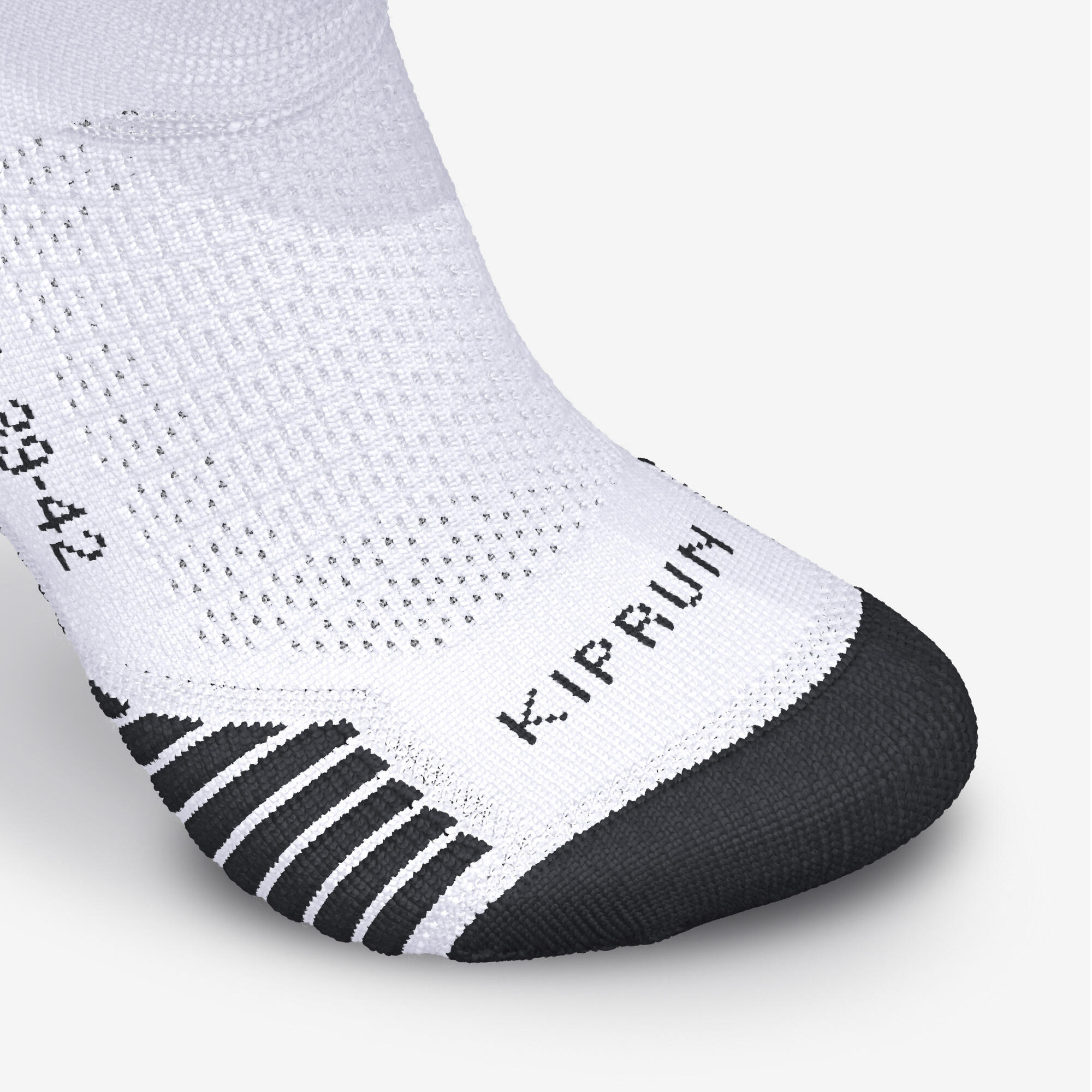 Kiprun Run 500 Thick Mid Calf Running Socks - 2 Pack for Men & Women - Perfect for Marathon, Trail Running & Cold Weather Training