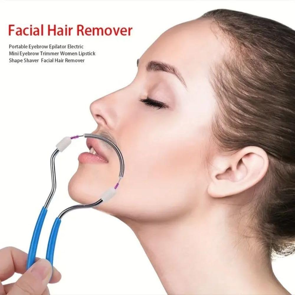 KIDWILL 2-Pack Facial Hair Remover Spring for Women & Men - Manual Upper Lip, Chin, Face & Neck Hair Removal Tool - Gentle & Effective Spring Technology - Perfect for Home Use, Travel & Quick Touch-Ups