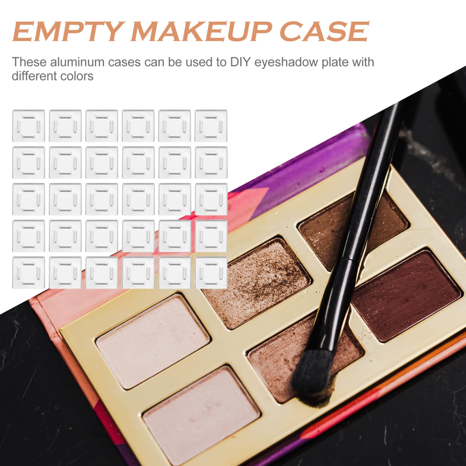 FRCOLOR 30-Piece Travel Makeup Organizer - Aluminum Lipstick Holder, Eyeshadow & Blusher Storage Case - Compact Space-Saving Cosmetic Bag for Travel, Home & Professional Makeup Artists