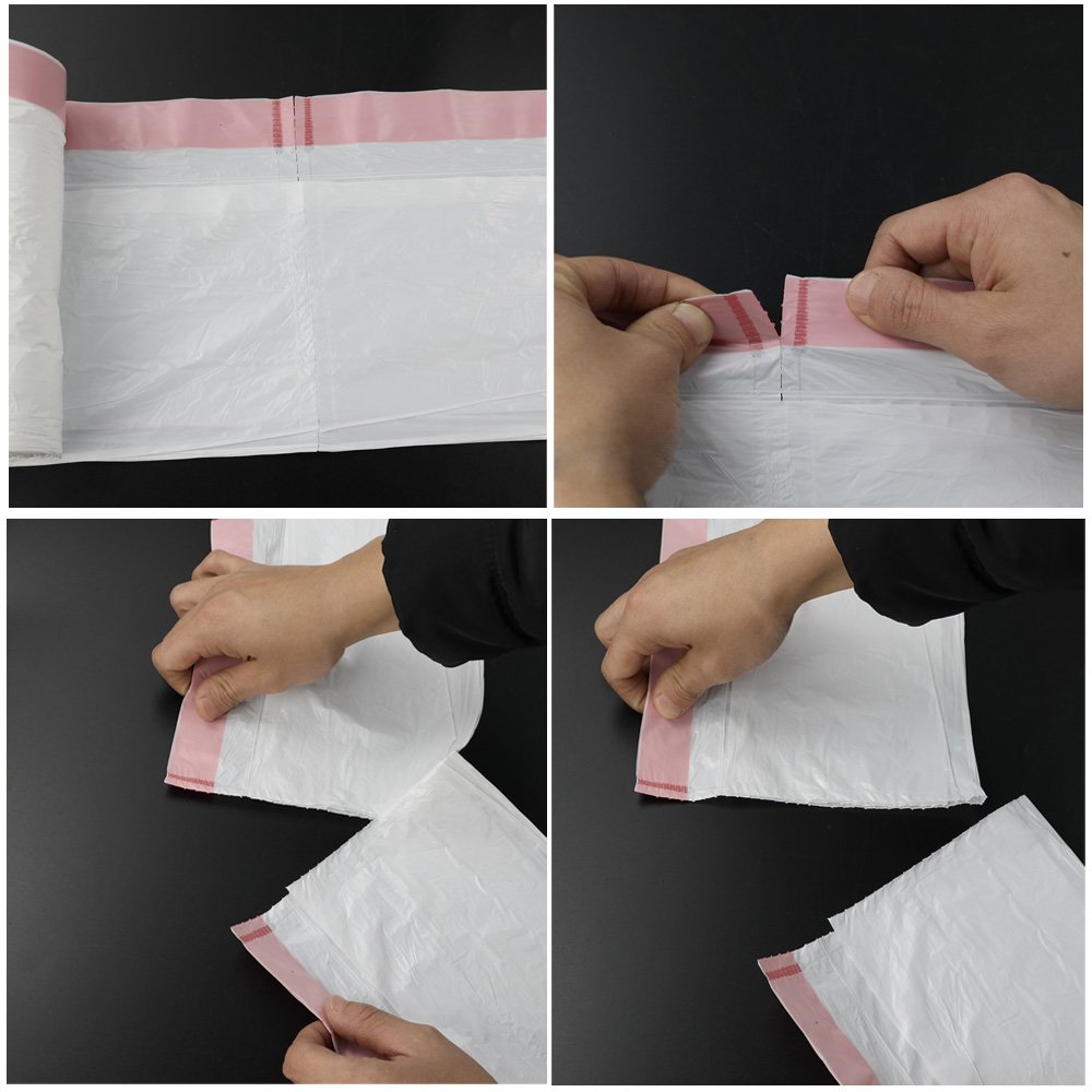 1.2 Gallon Drawstring Trash Bags - 2 Rolls (120 Count) | Heavy Duty, Leak Proof | Perfect for Small Trash Cans in Bathroom, Office, or Bedroom