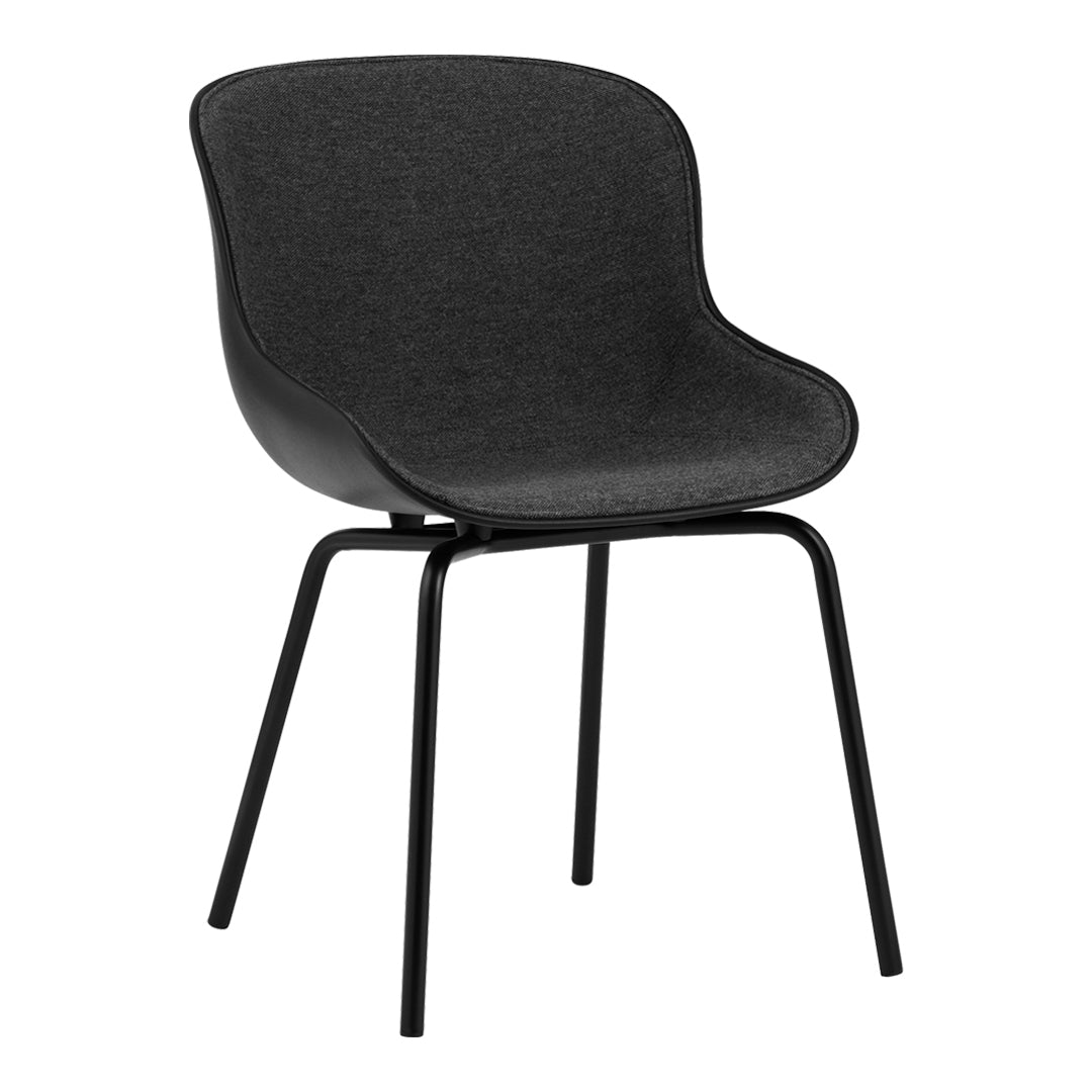 Modern Hyg Side Chair with Steel 4-Leg Base & Upholstered Seat - Perfect for Dining Room, Kitchen, Office or Small Space Decor