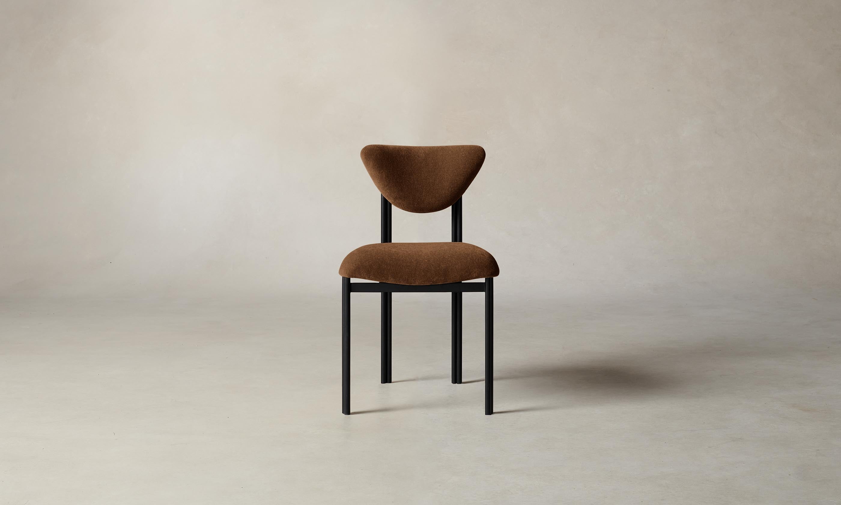 The Cooper Dining Chair - Performance Velvet Upholstered Seat in Cider Color - Perfect for Modern Dining Rooms & Kitchen Breakfast Nooks