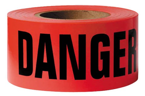 Red Danger Barricade Tape - 300 Feet Heavy Duty Safety Caution Tape for Construction, Hazard Zones & Crime Scenes - High Visibility Warning Barrier for Work Sites & Emergency Areas