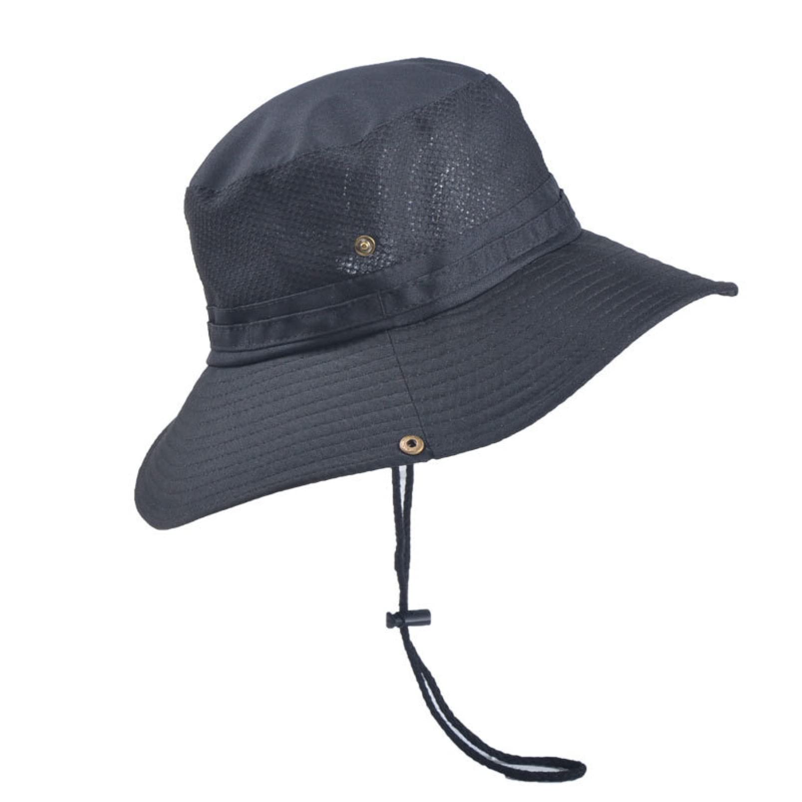 **Men's Breathable Mesh Sun Hat - Wide Brim Outdoor Fishing & Beach Bucket Hat for Summer Camping, Hiking, and Travel**