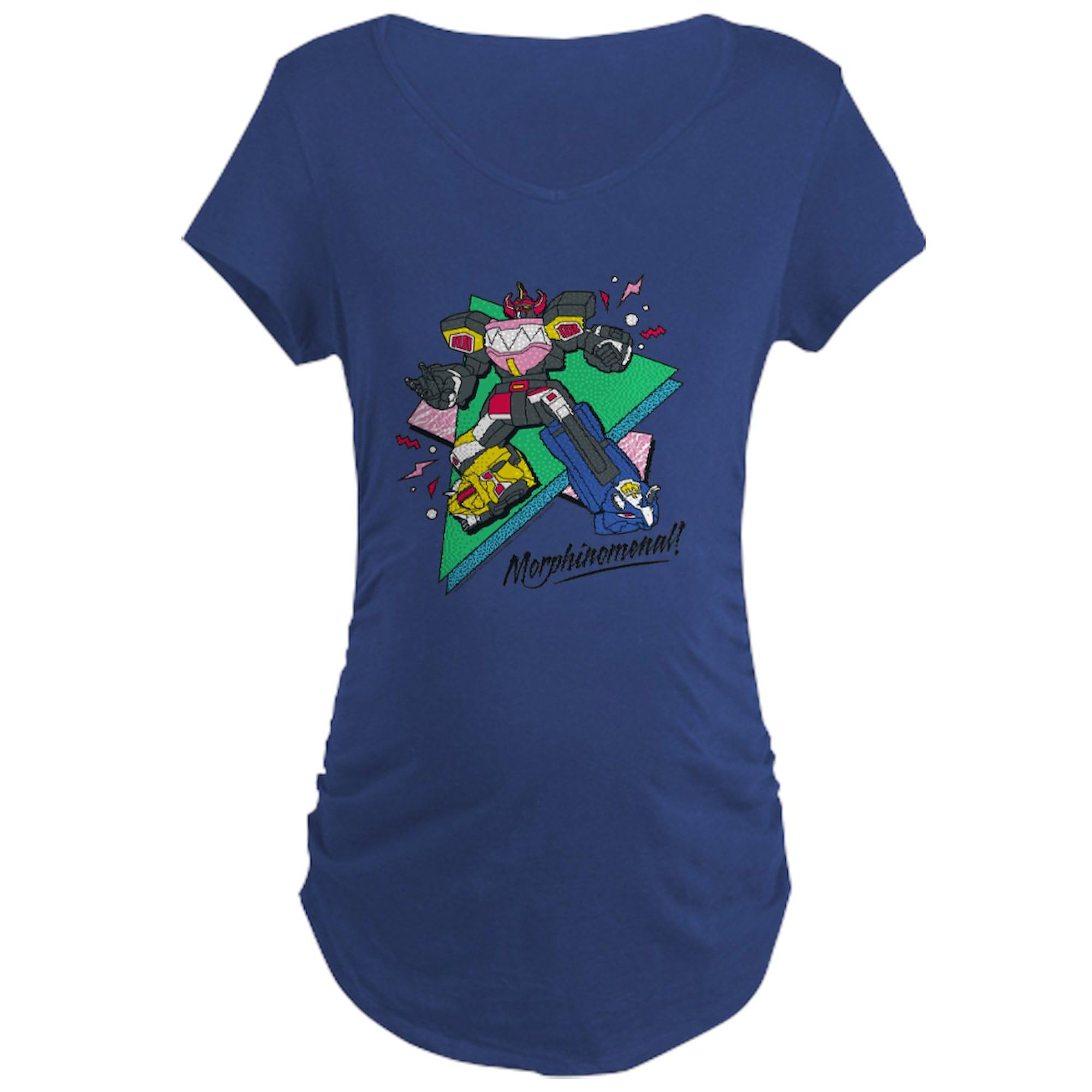 Power Rangers Morphinome Women's Maternity T-Shirt - Ruched Side Design for Comfort & Style | Perfect for Pregnancy Photos, Baby Showers & Casual Wear