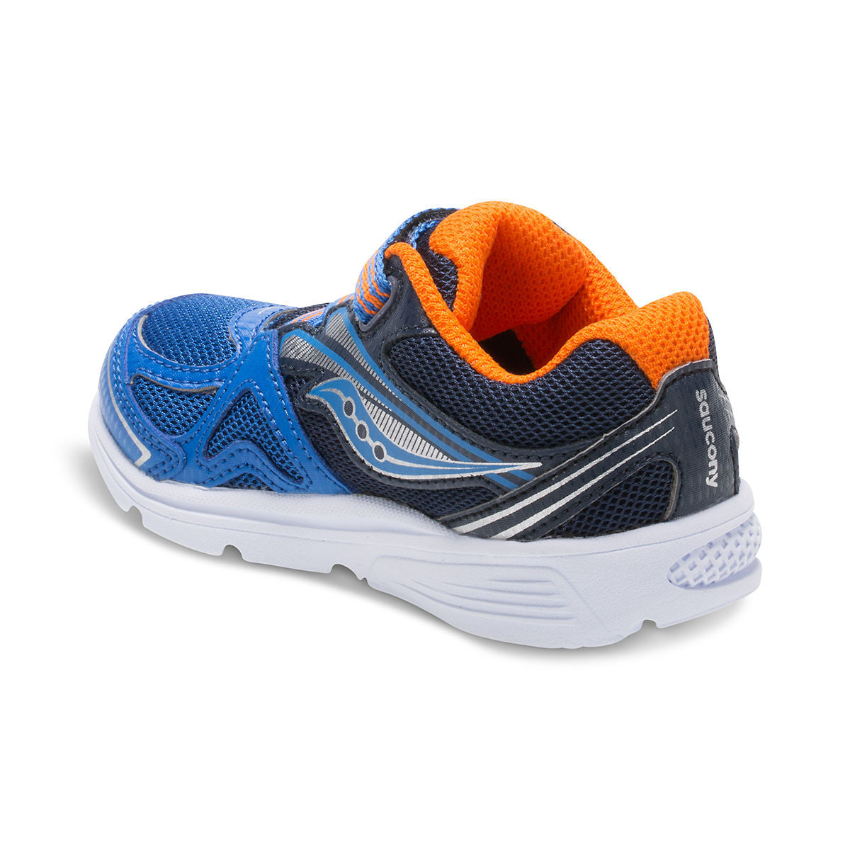 Saucony Blue & Orange Ride Baby Toddler Sneakers - Lightweight Comfortable First Walking Shoes for Boys & Girls - Perfect for Playtime, Daycare & Outdoor Adventures