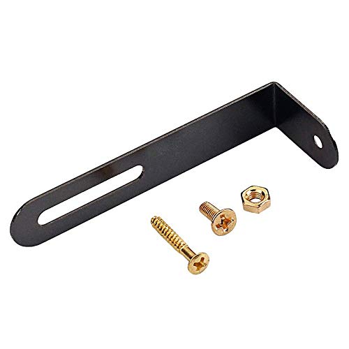 Gold Screw Electric Guitar Scratchplate Bracket with Nut - Compatible with Gibson/Epiphone Les Paul & LP Guitar Pickguard (Black) - Perfect for DIY Guitar Repair & Customization