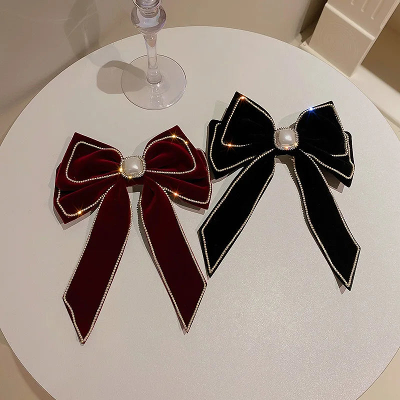 Elegant Velvet Inlaid Hair Clip for Women - Fashion Hair Accessories for Parties, Weddings & Daily Styling