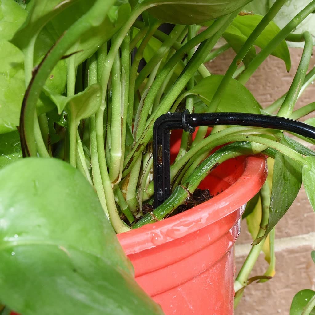 3/5mm PVC Garden Hose Micro Drip Irrigation System with 2-Way Connector & 1/8