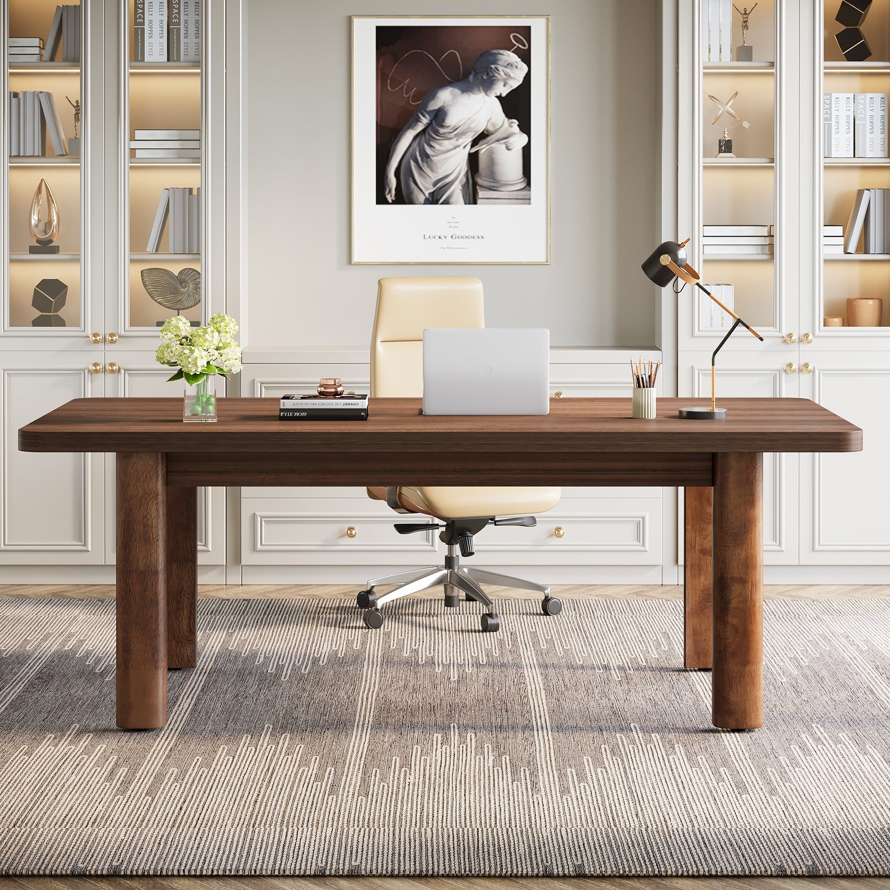 Premium Solid Wood Executive Desk - 63