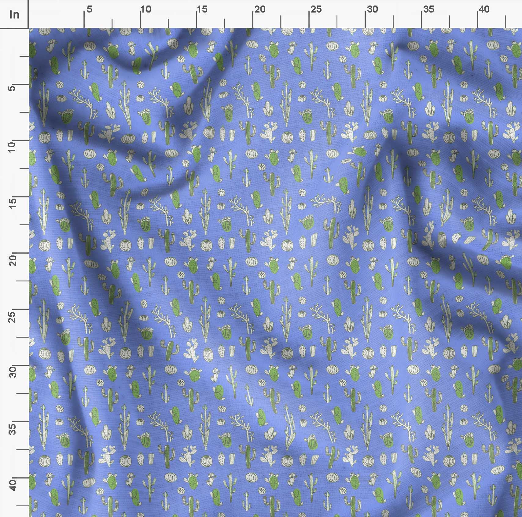 Soimoi Moss Georgette Brown Fabric by The Yard - 42 Inch Wide Cactus Tree Print Desert Chic Fabric for Dresses, Curtains & Home Decor | Premium Printed Fabric for DIY Sewing Projects