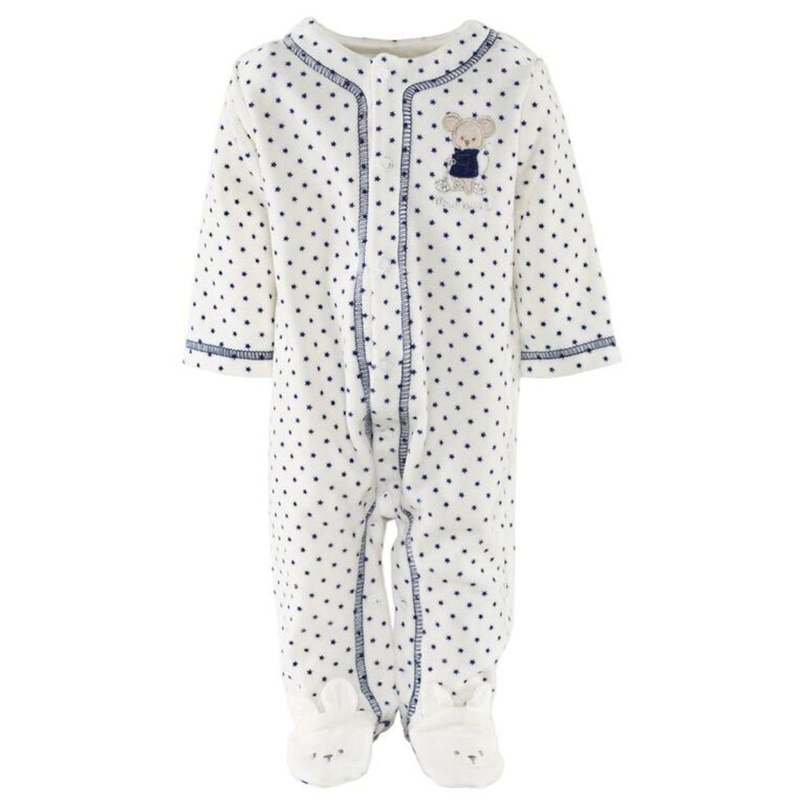 Soft Velour Mouse Applique Baby Onesie - Cute & Comfortable Infant Bodysuit for Newborns & Toddlers - Perfect for Playtime, Photo Shoots & Everyday Wear