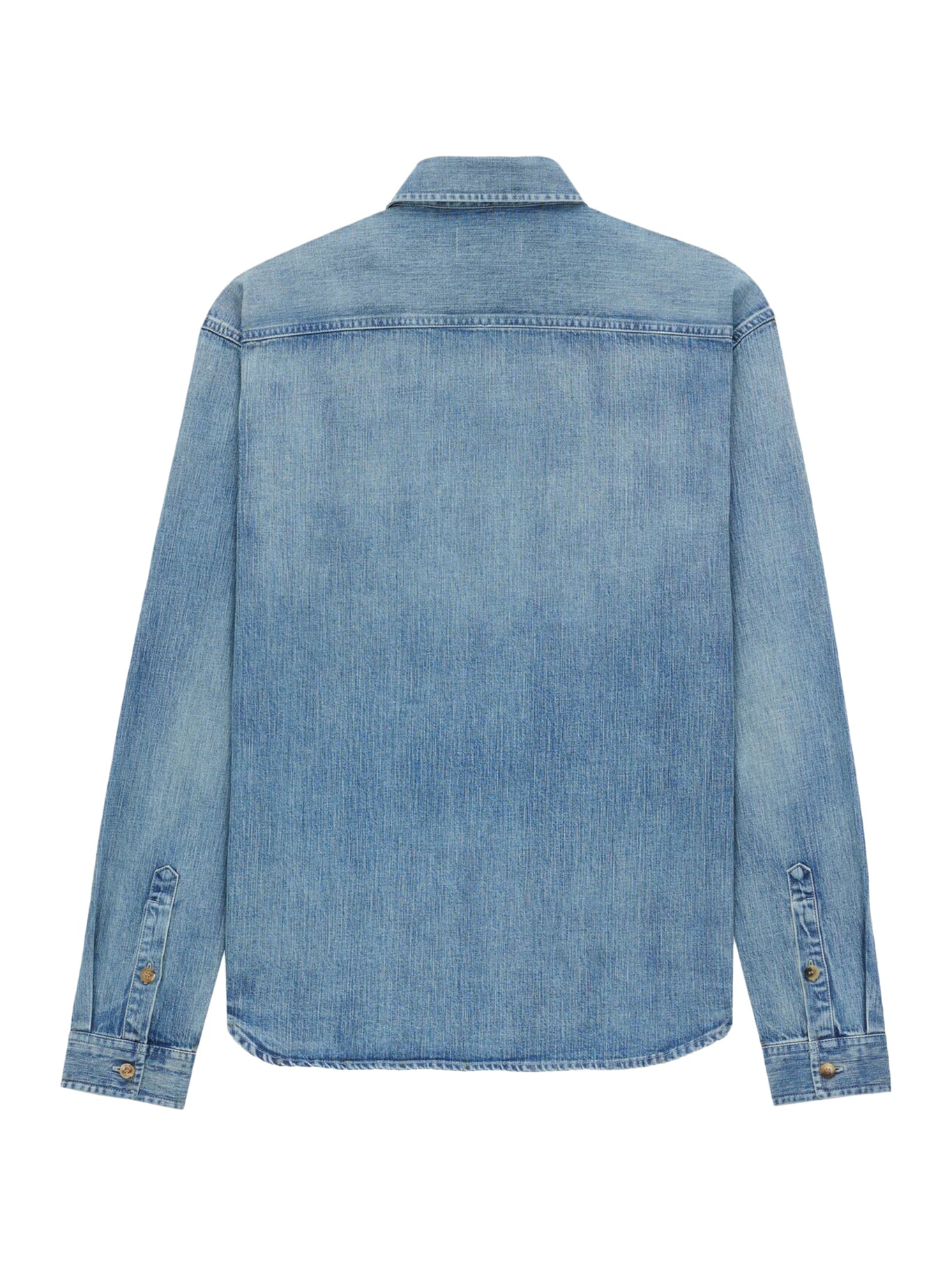 Cassandre Denim Shirt for Women - Day Blue Washed Cotton Button Down Top | Casual & Workwear Style for Everyday Outfits