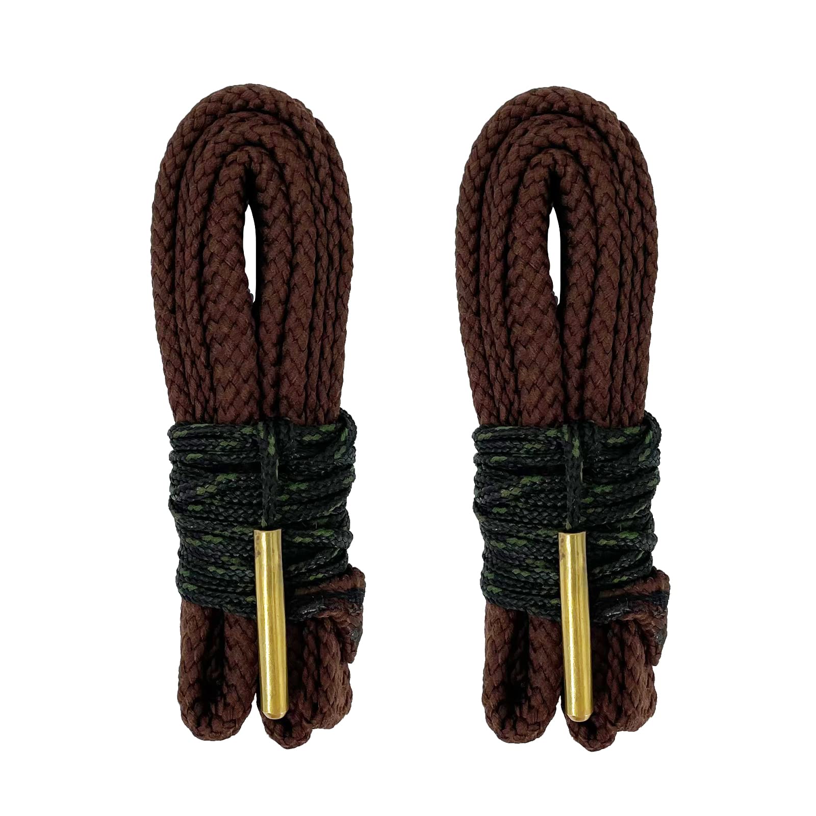 2 Pack Gun Cleaning Snake - Rifle Bore Cleaning Rope for Pistol, Handgun, Shotgun (.22, .223, 5.56mm, .380, 9mm, 12GA, .308, .357, .44, .45 Caliber) | Quick & Easy Firearm Maintenance for Hunting & Range Shooting