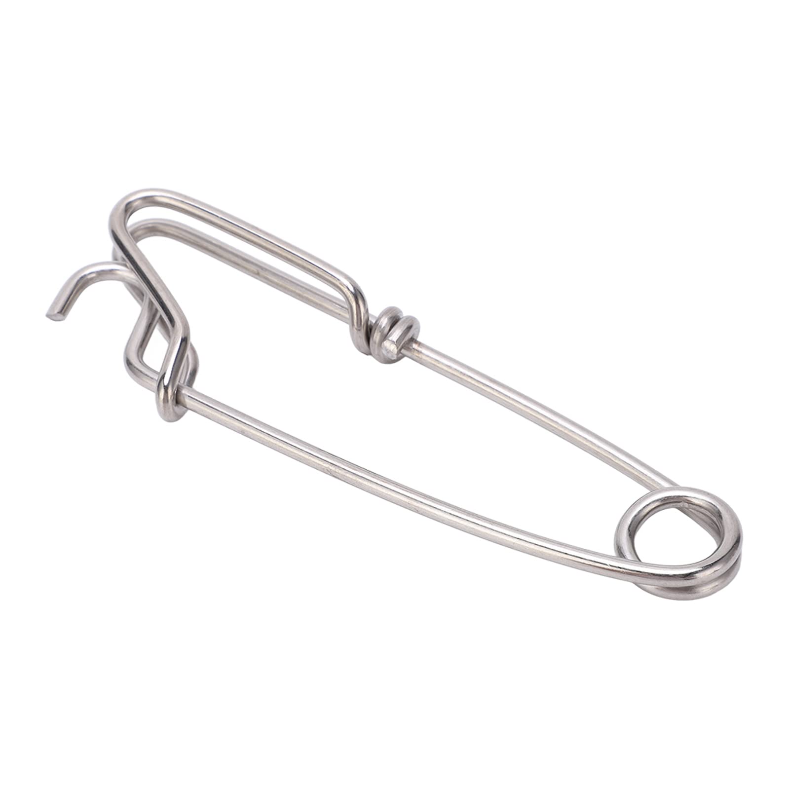 **5-Pack Stainless Steel Fishing Clips for Longline Fishing - Durable 3.0 x 110mm Hooks - Perfect for Saltwater & Freshwater Anglers - Ideal for Trolling, Deep Sea & Shore Fishing**
