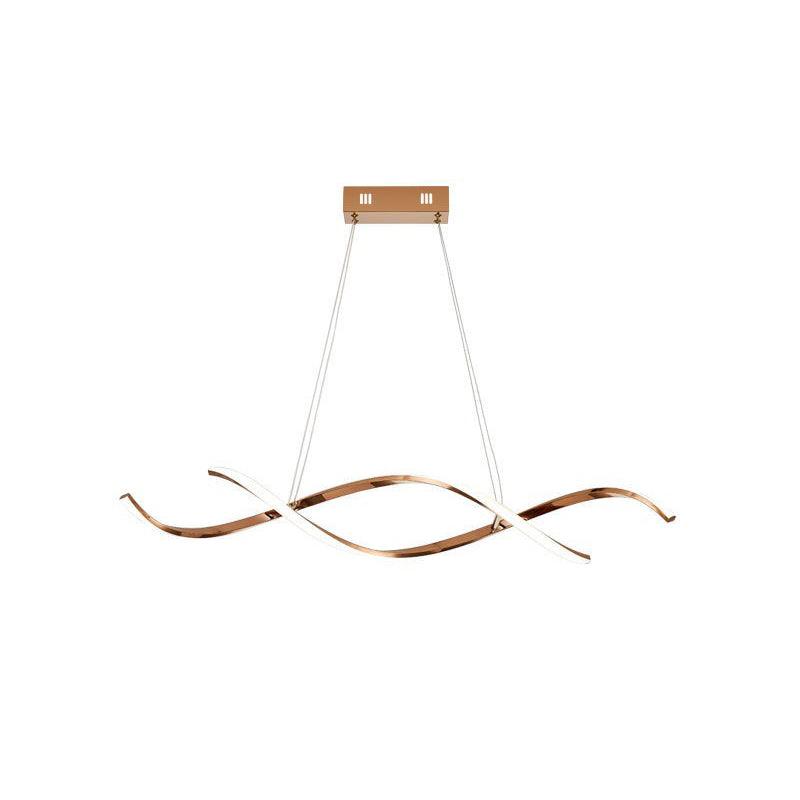 Elegant Gentle Waves Pendant Light - Modern Glass Ceiling Lamp for Dining Room, Kitchen Island & Bedroom Decor