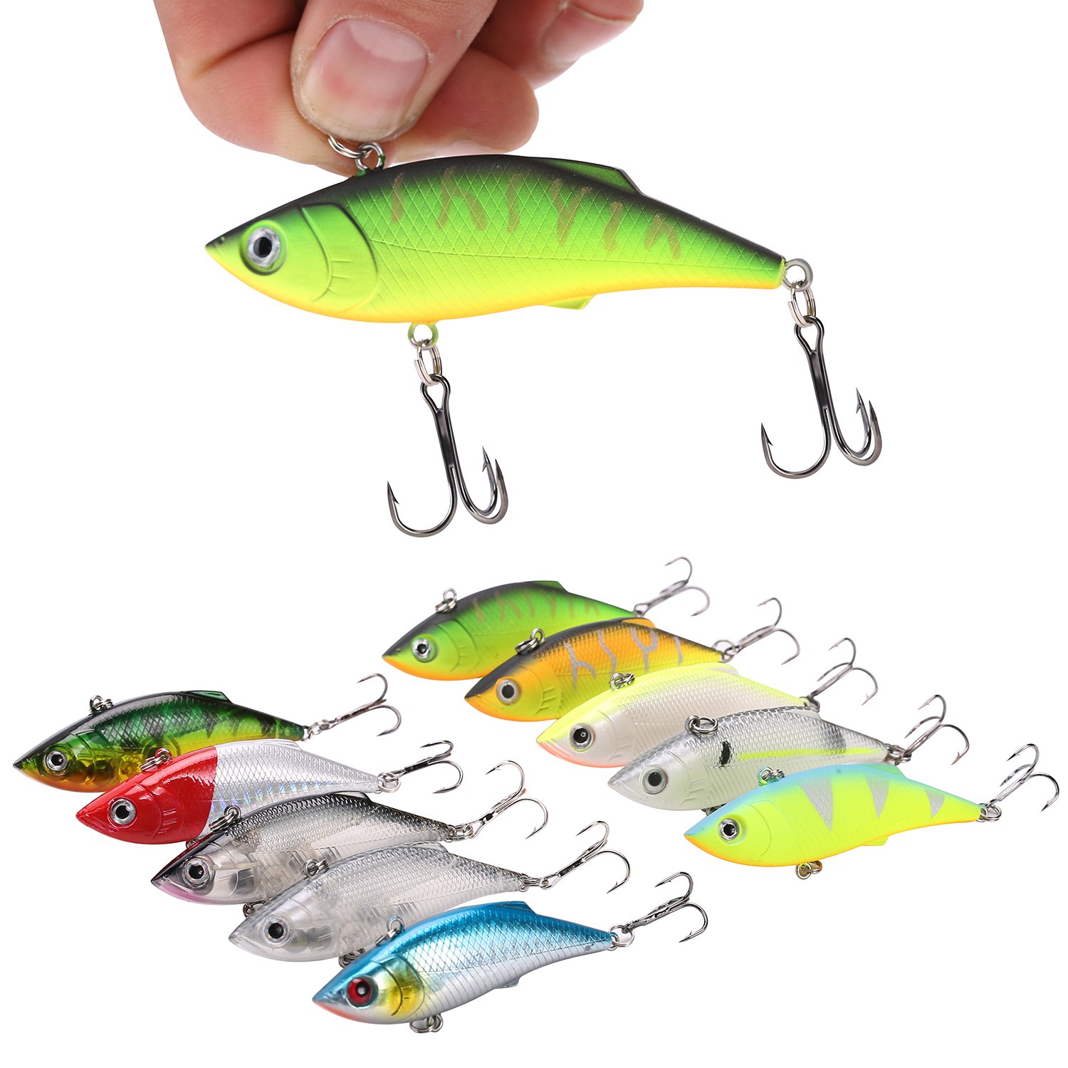 **Sougayilang Minnow Fishing Lures Crankbaits Set – Hard Baits & Swimbaits for Trout, Bass, Perch – Topwater Lures for Boat Fishing (Ideal for Freshwater & Saltwater Angling)**