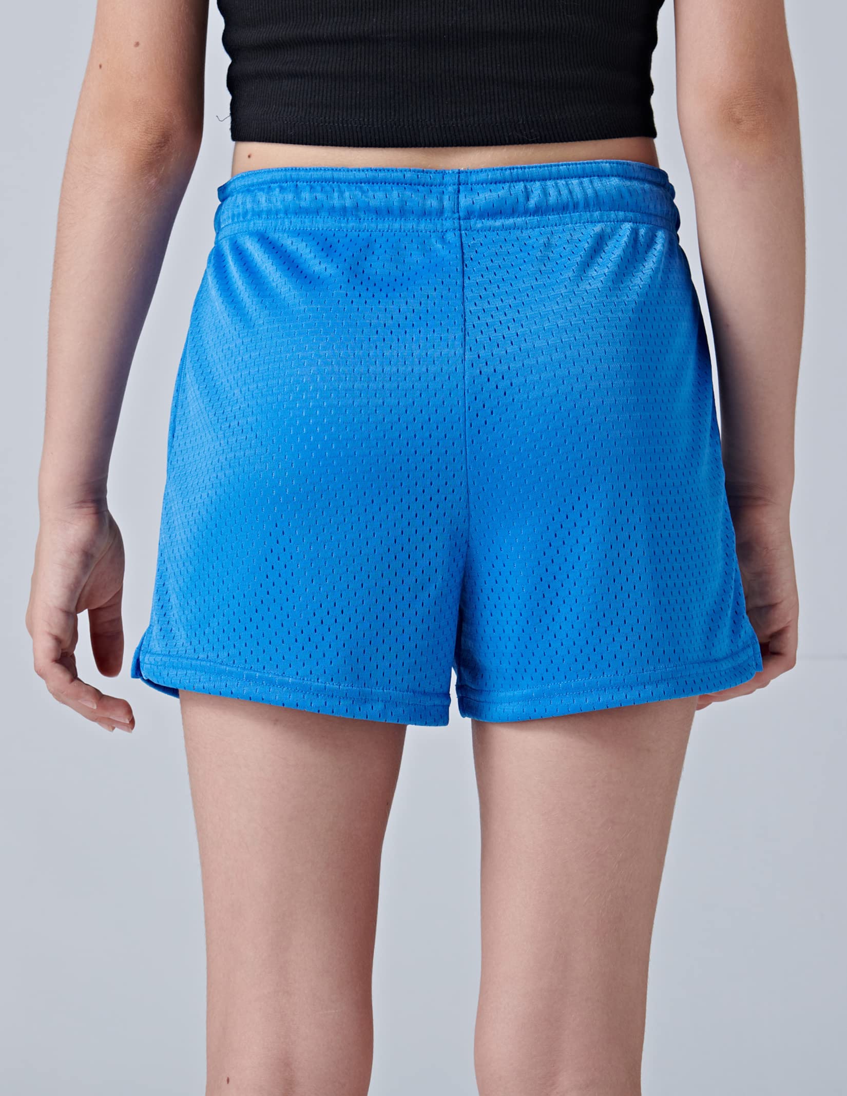 4 Pack Girls Athletic Shorts with Pockets - 3 Inch Quick Dry Running Shorts for Kids & Teens - Perfect for Soccer, Basketball & Outdoor Sports Activities