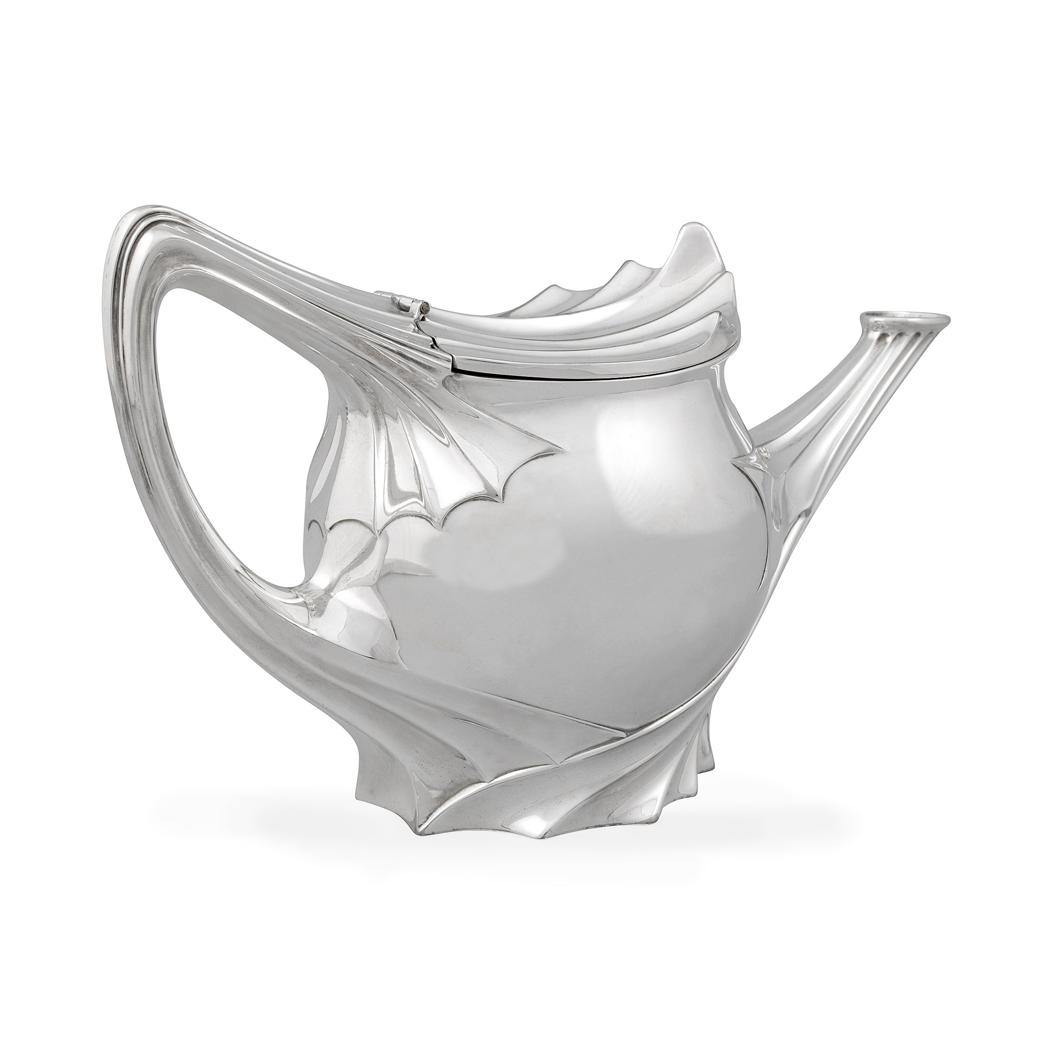 Paul Follot Silver Coffee & Tea Set - Elegant 4-Piece Serving Set for Afternoon Tea, Entertaining & Home Decor (Coffee Pot, Teapot, Sugar Bowl, Creamer)