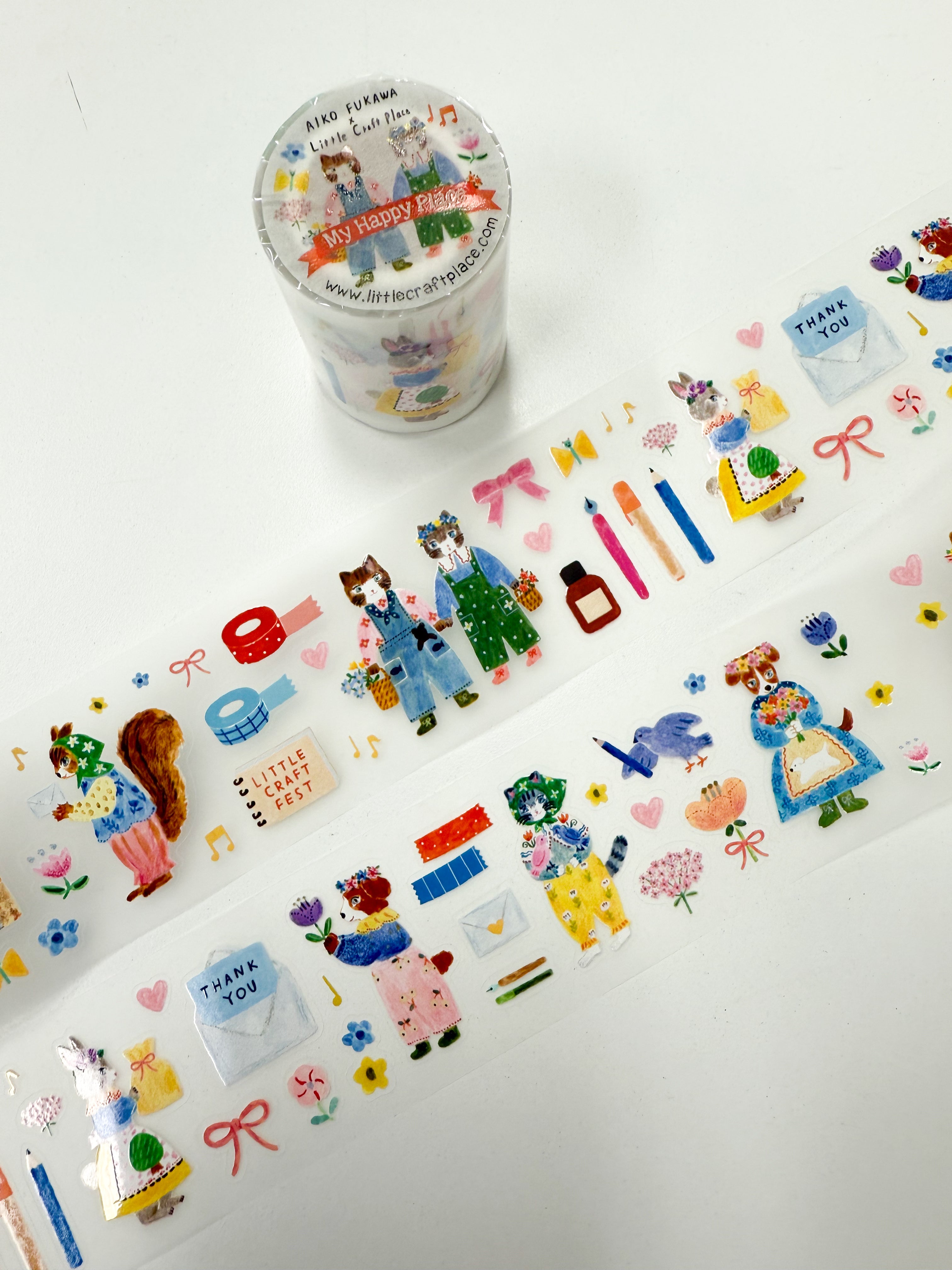 Aiko Fukawa x Little Craft Place Pre-Cut PET Tape - My Happy Place - Perfect for Scrapbooking, Card Making & DIY Crafts