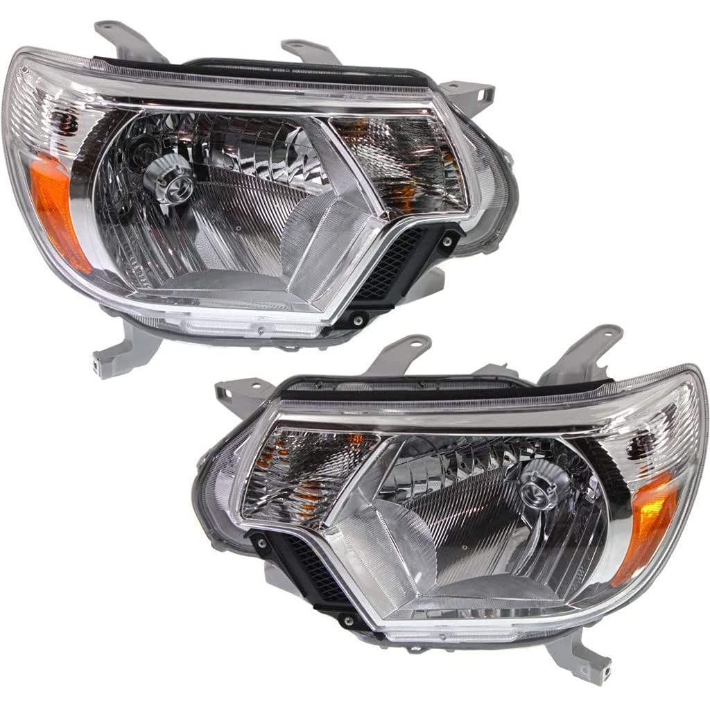 2012-2015 Toyota Tacoma Replacement Headlights Pair - Driver & Passenger Side (TO2502213 TO2503213 | 81150-04180 81110-04180) - Perfect for Night Driving & Off-Road Adventures