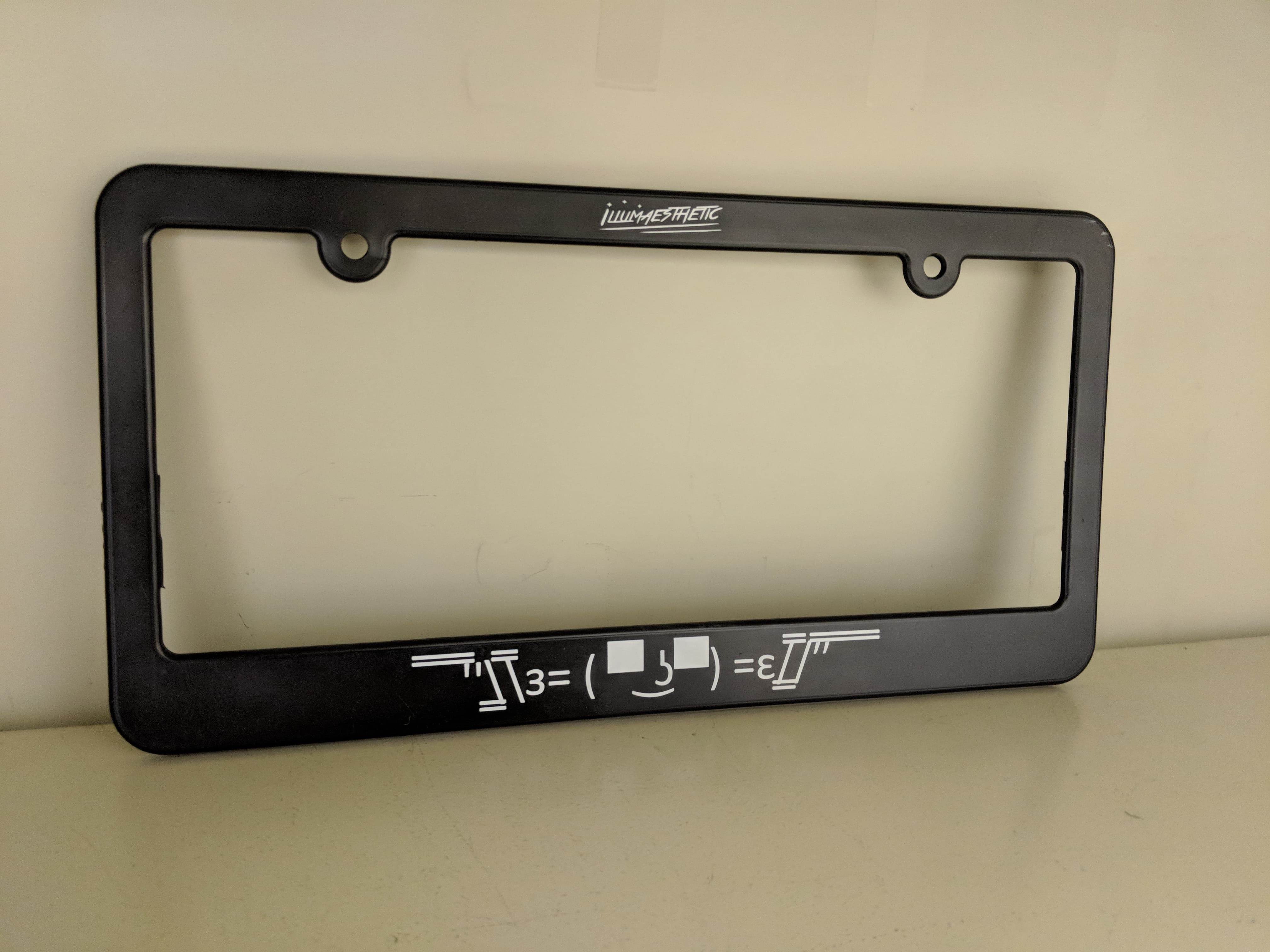 Illumaesthetic Custom License Plate Frame - Personalized Text for Cars & Vehicles - Perfect for Gifts, Car Shows & Customization